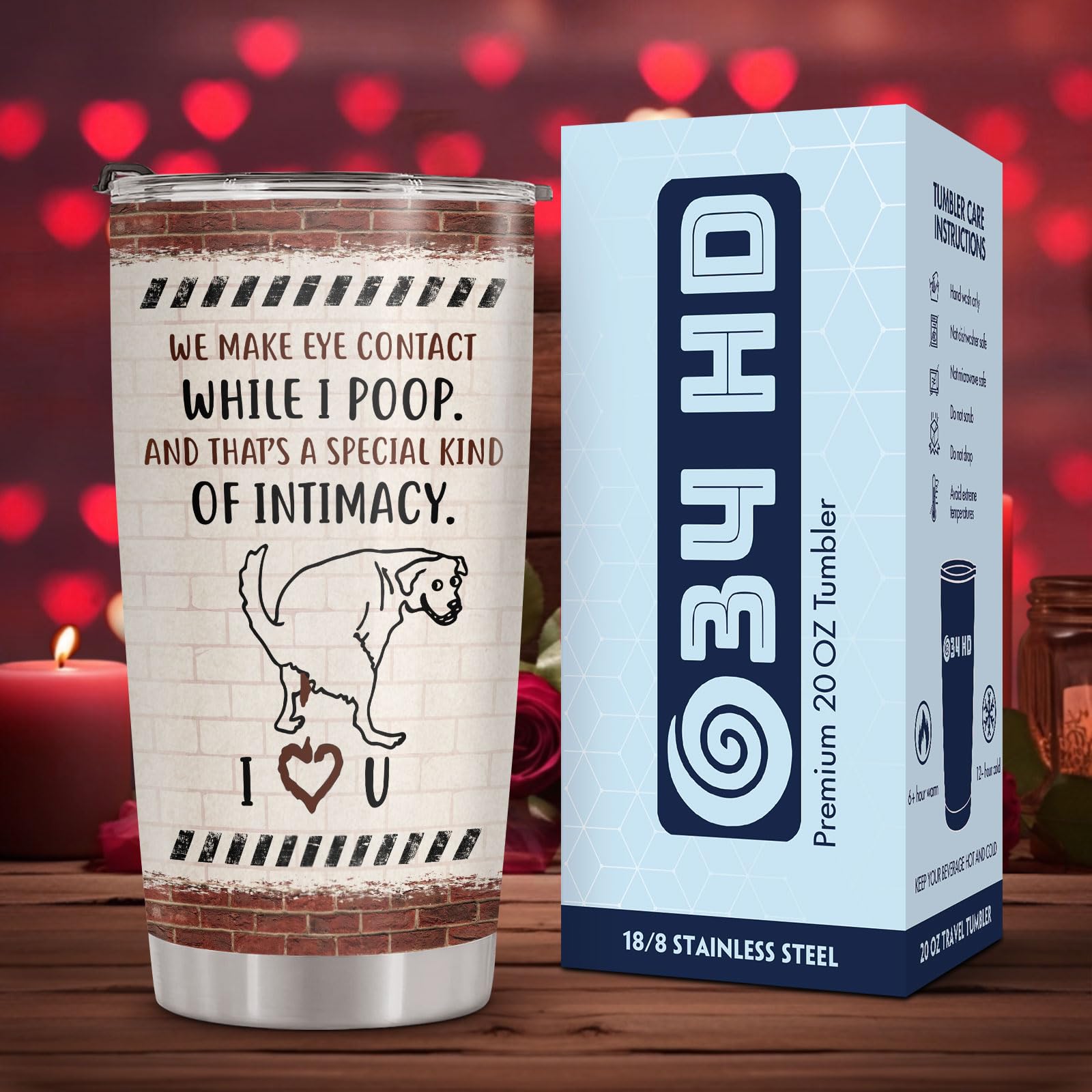 34Hd Christmas Gifts For Dog Mom, Funny Dog Mom Tumbler With Lid 20Oz Stainless Steel, World'S Best Dog Mom Coffee Mug, Dog Mom