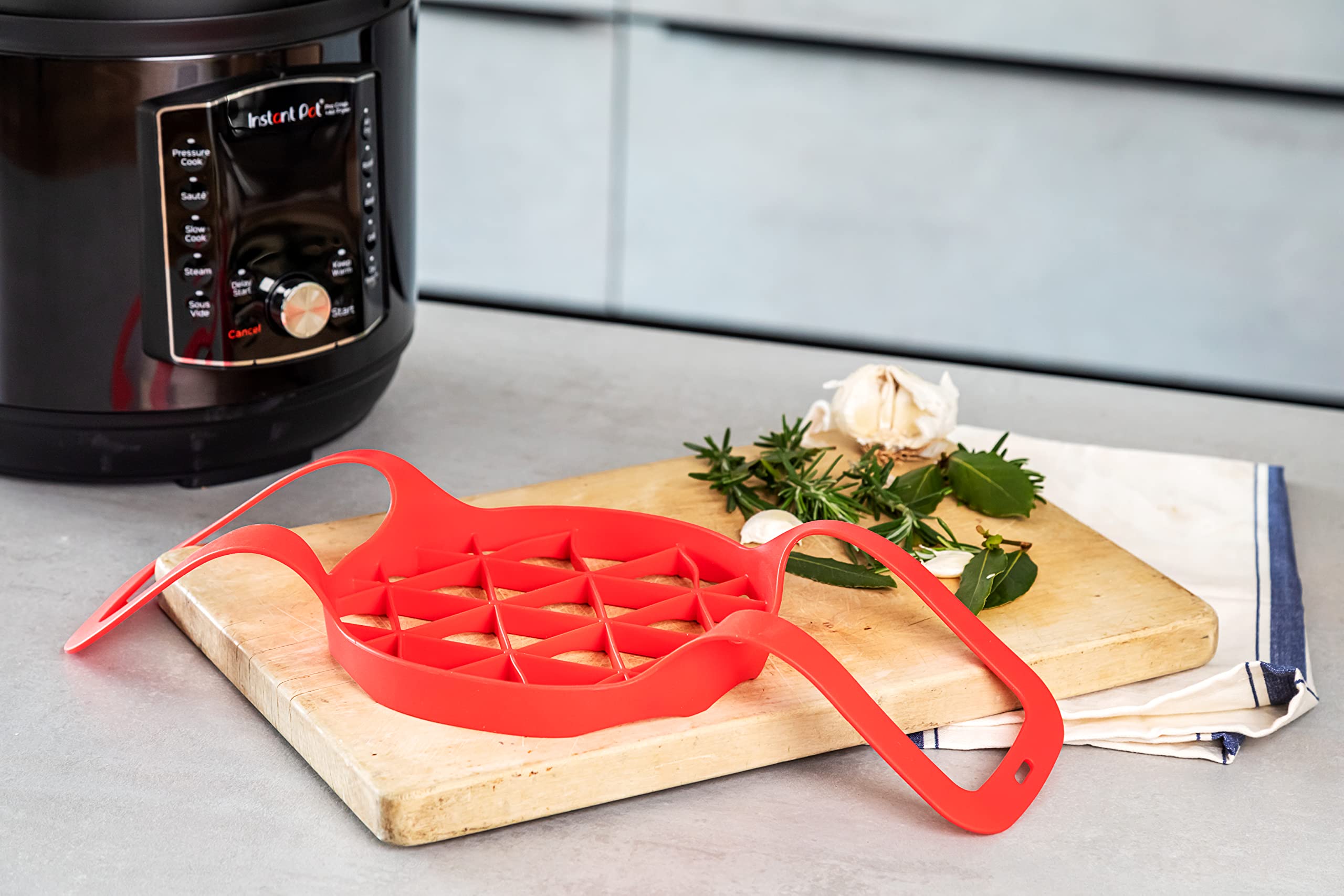 Instant Pot Official Bakeware Sling  Compatible with 6-quart and 8-quart cookers  Red