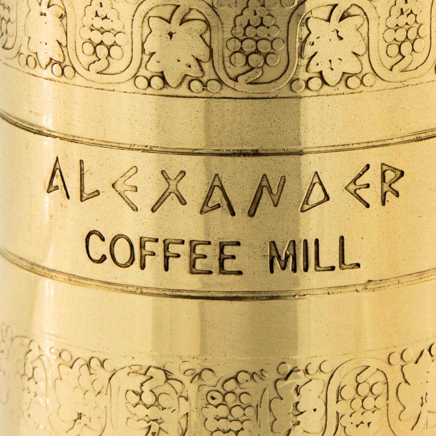 Alexander Home The Original Greek Coffee Mill 10 1/2 Inch Tall | European Coffee Mill Grinder With Crank Handle | Manual Coffee