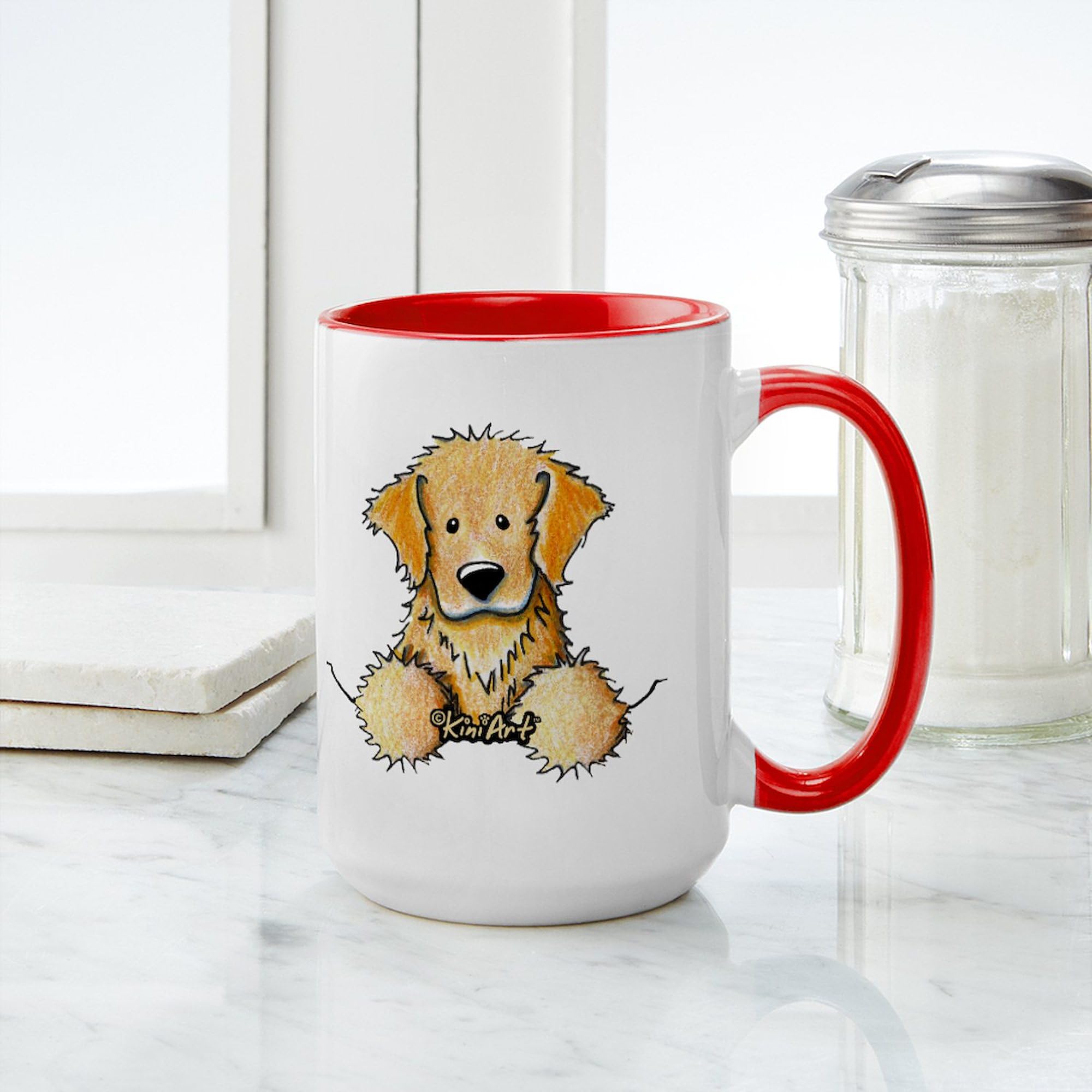 CafePress Pocket Golden Retriever Large Mug 15 oz (444 ml) Ceramic Coffee Mug
