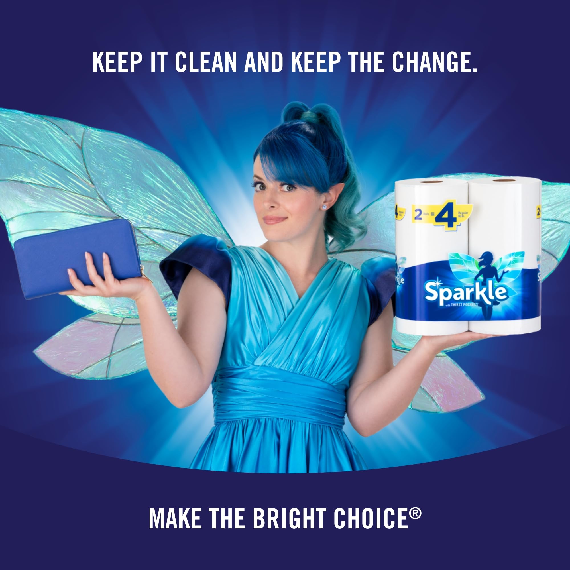 Sparkle Pick-A-Size Paper Towels, 24 Double Rolls = 48 Regular Rolls, Everyday Value Paper Towel With Full And Half Sheets