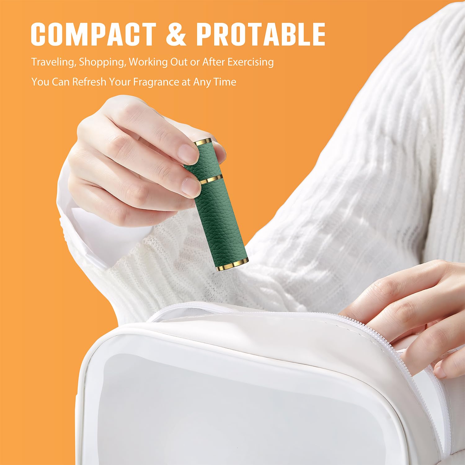 Fenhon Travel Perfume Bottle Refillable, 5Ml Perfume Atomizer, Portable Size Cologne Sprayer, Mini Empty Fragrance Spray Bottle