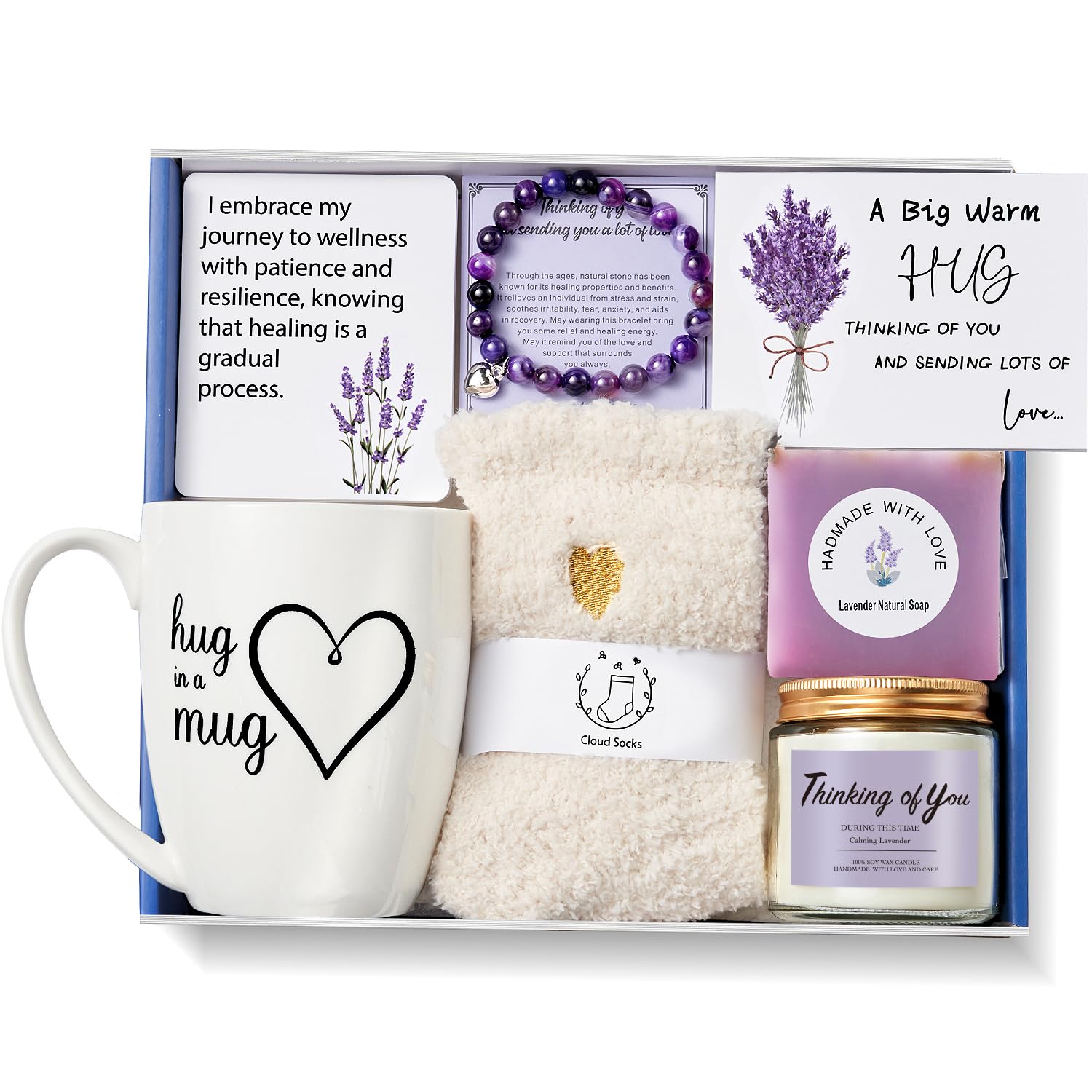 Thinking of You Gift Baskets for Women, Get Well Soon Gifts for Women, Encouragement Gift Surgery Recovery Gifts, Comfort Gift C