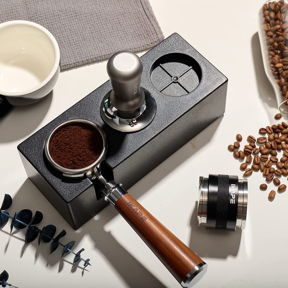 Sccodyero Tamping Station Plastic Espresso Tamper Mat Stand Black Tamper Holder Station For 51/54/58Mm Portafilters, Tamper And