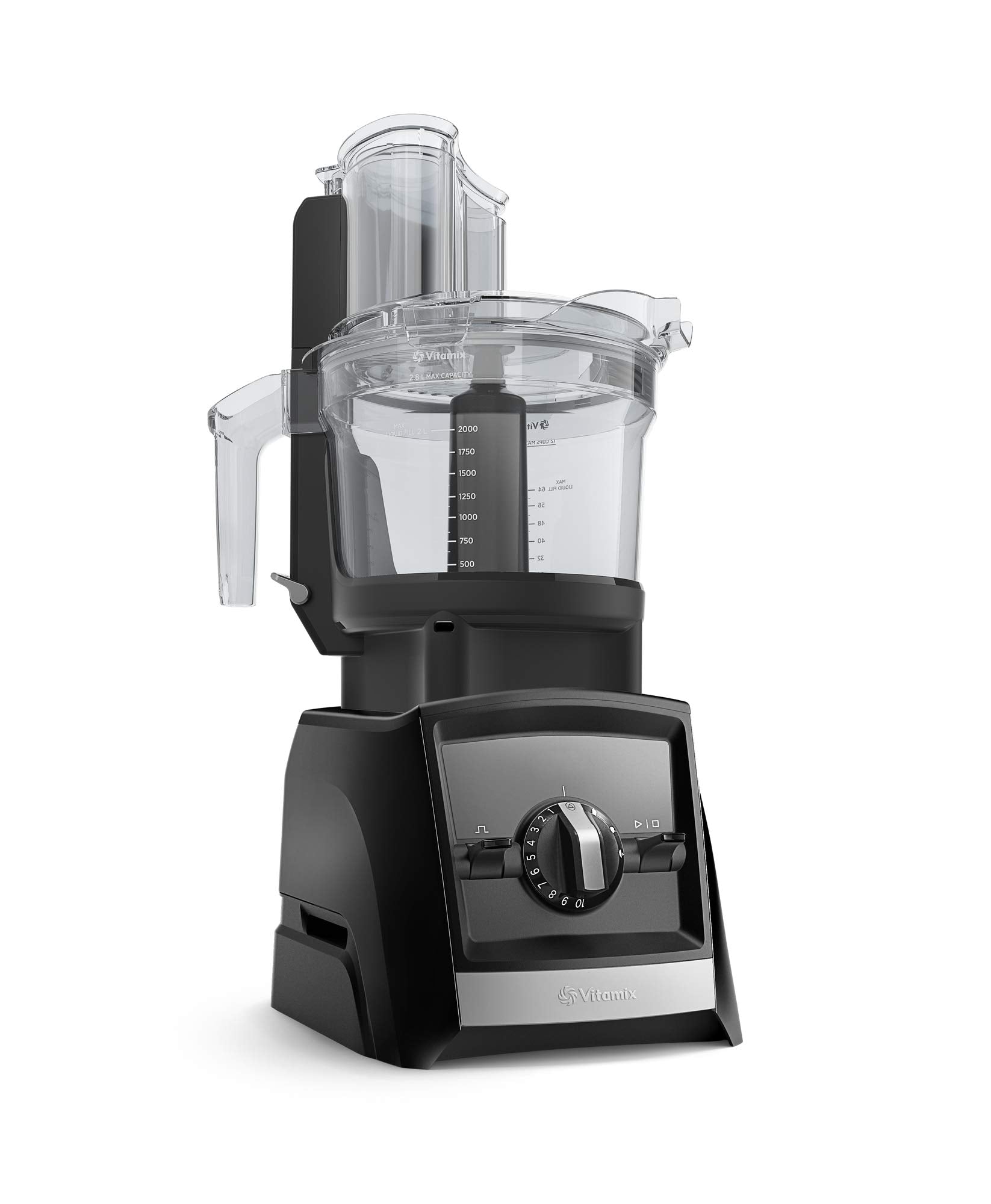 Vitamix 12-Cup Food Processor Attachment with SELF-DETECT, Compatible with Ascent and Venturist Series, Black