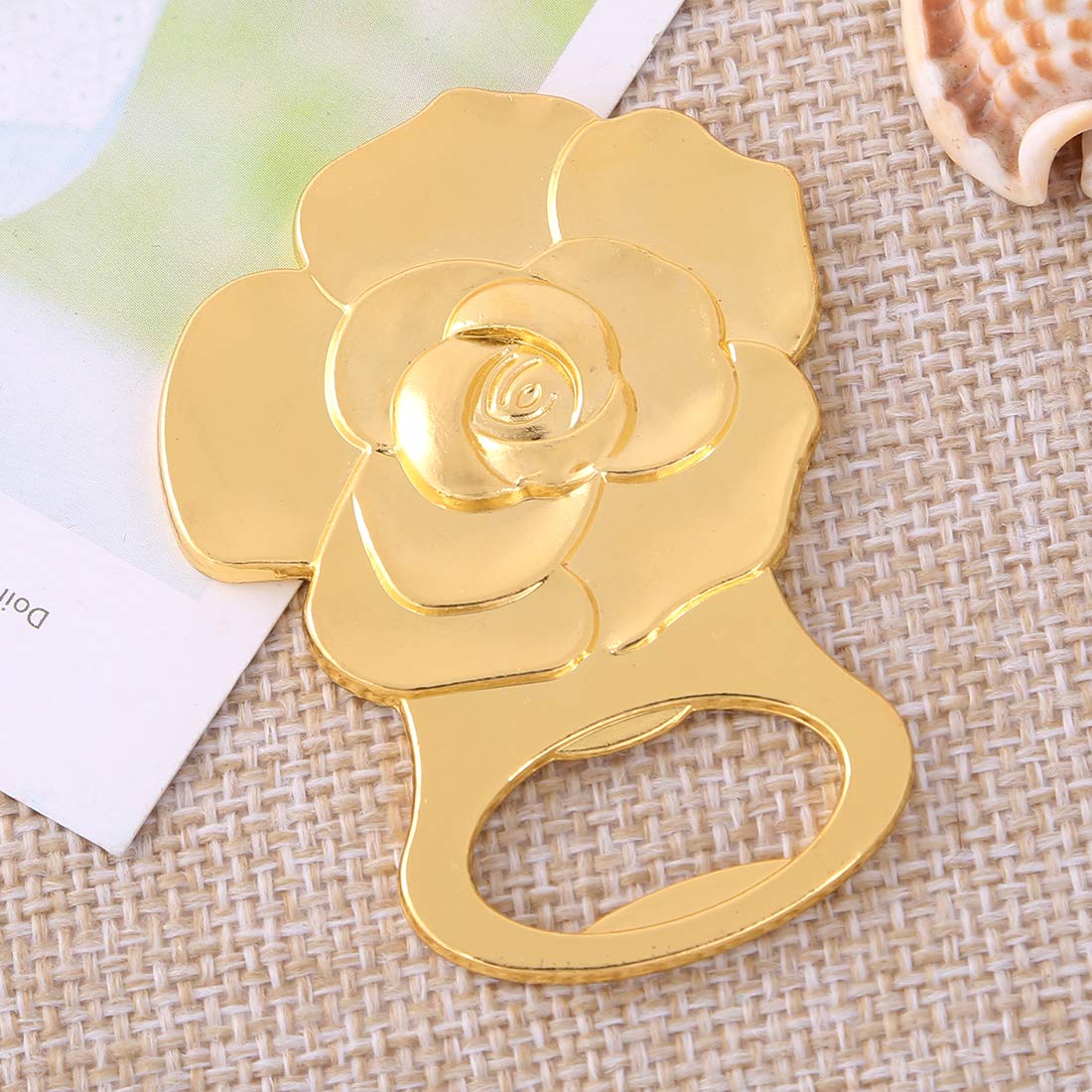 12 Pcs Gold Rose Love Bottle Opener Wedding Favors Gifts With Exquisite Packaging Box Wedding Gifts For Guests Engagement Annive