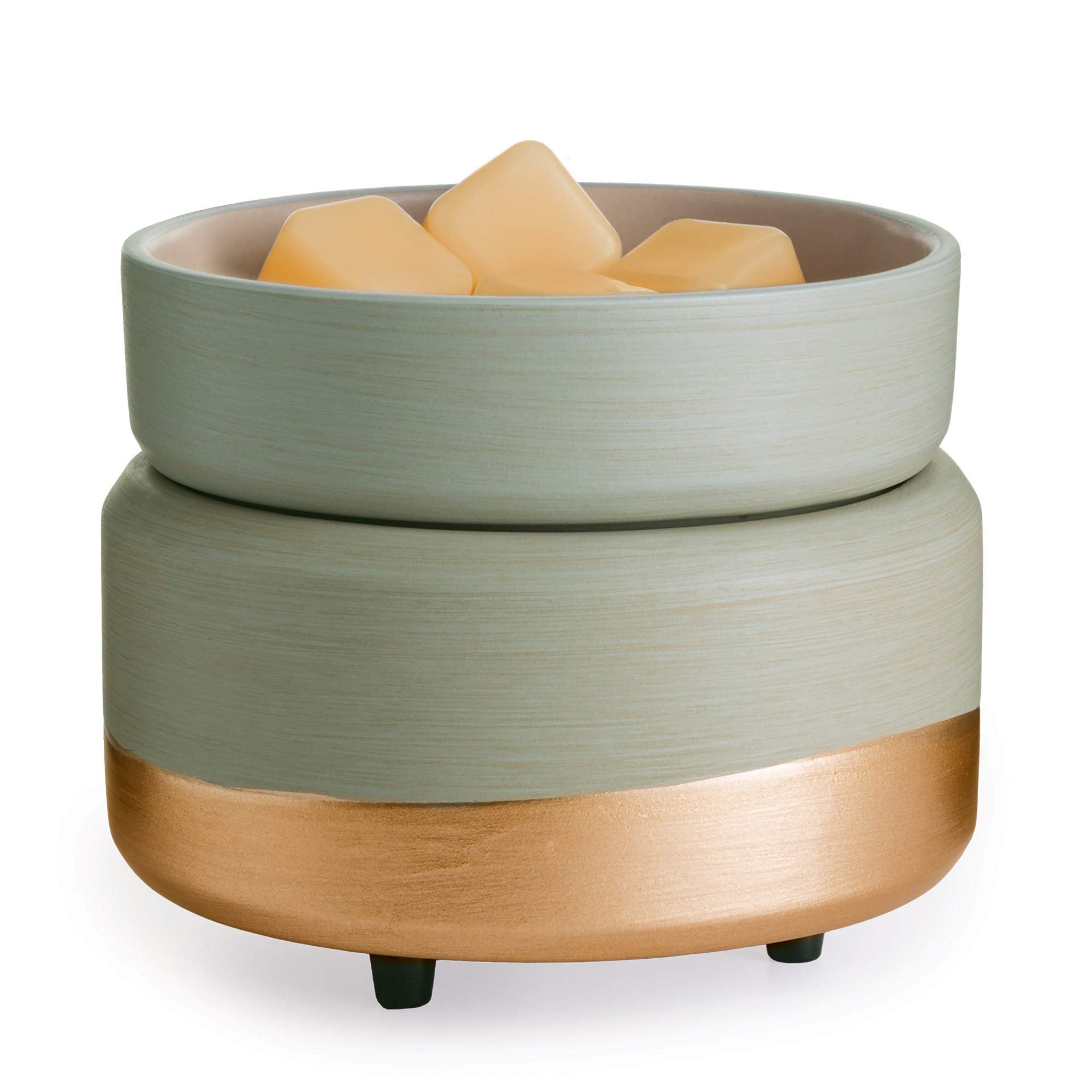 CANDLE WARMERS ETC 2-in-1 Candle and Fragrance Warmer for Warming Scented Candles or Wax Melts and Tarts with to Freshen Room, M