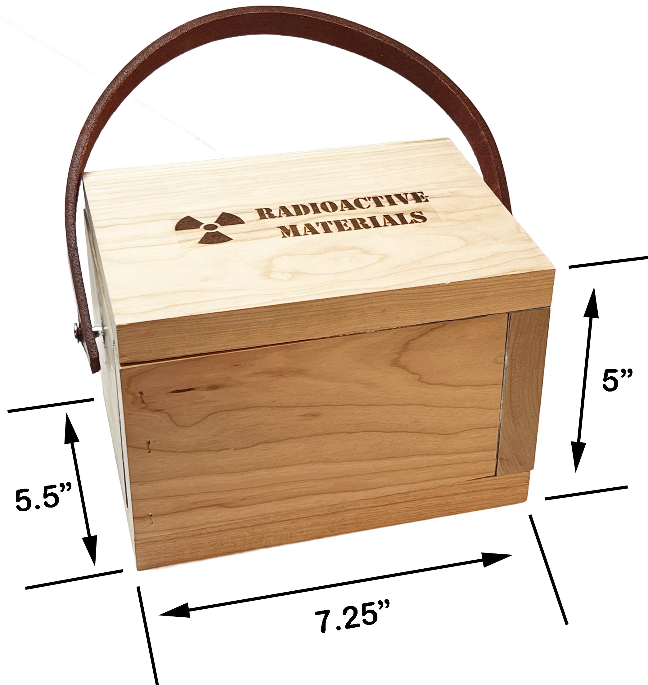 Images SI Inc. Lead-Lined Wood Storage Box - 1/32 (.032) Thick Lead Interior - Radiation Shielding Container for Radioactive Mat
