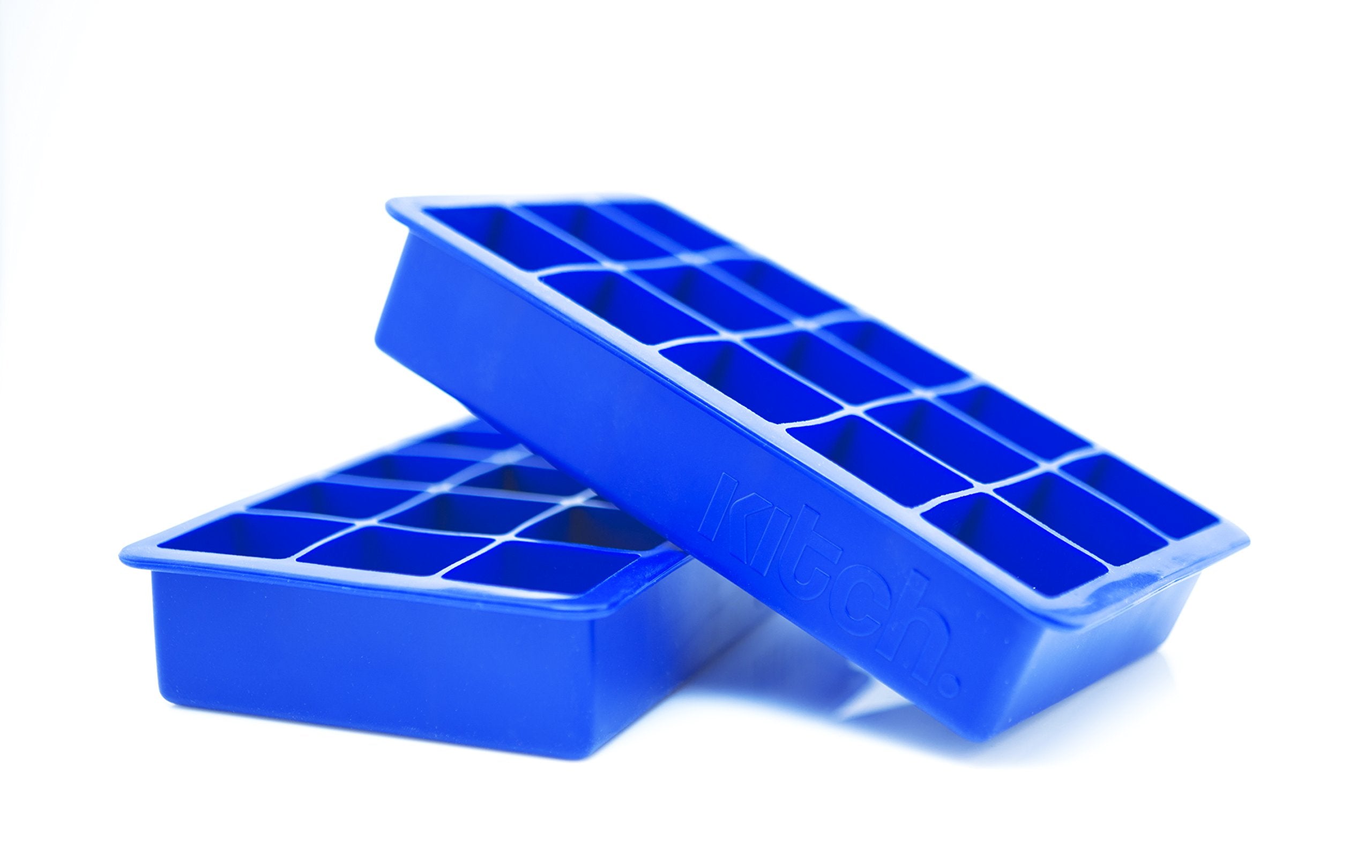 Kitch Cube Ice Tray 2 Pack Silicone Ice Cubes - Cobalt Blue