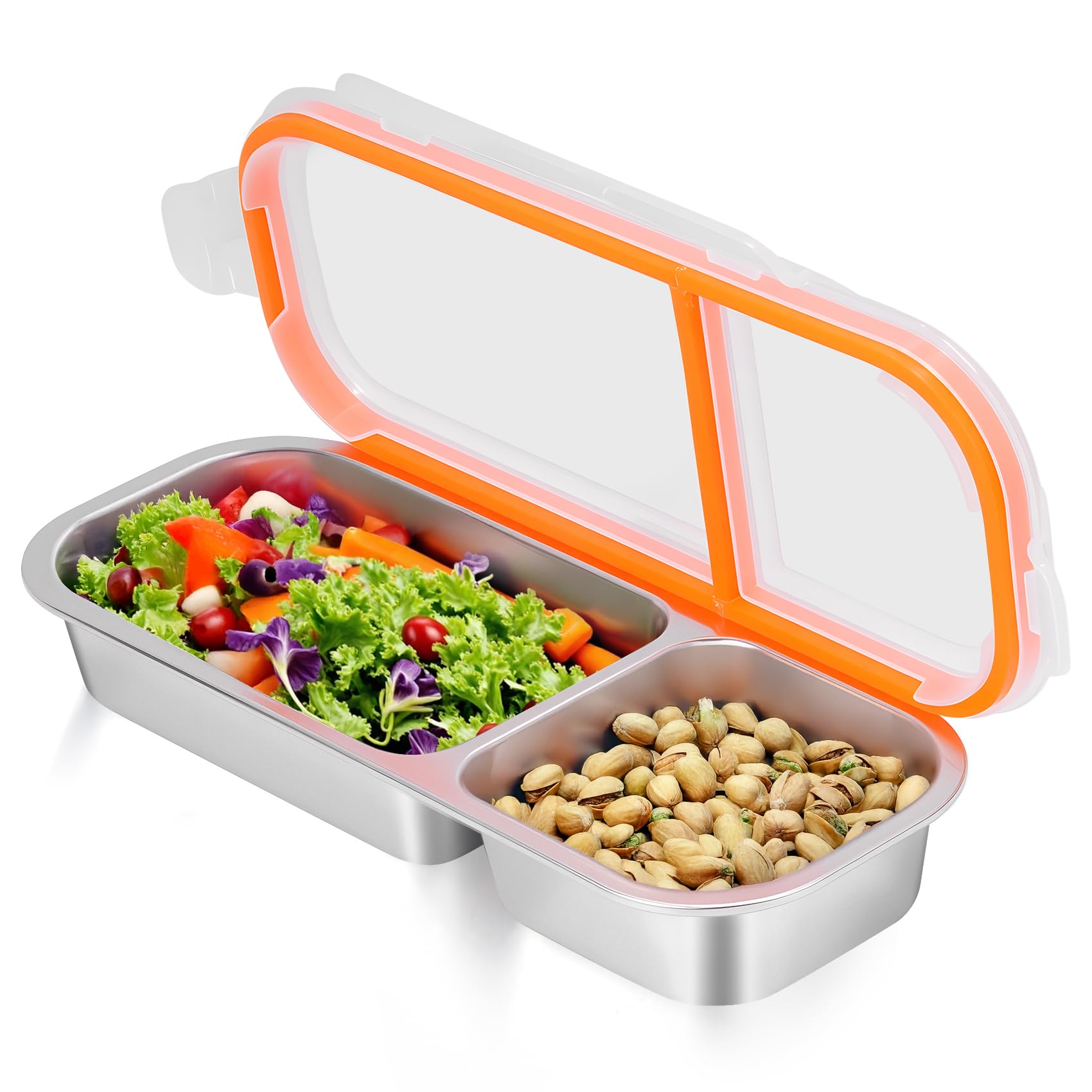 Solldgt Reusable Snack Containers 2 Compartment