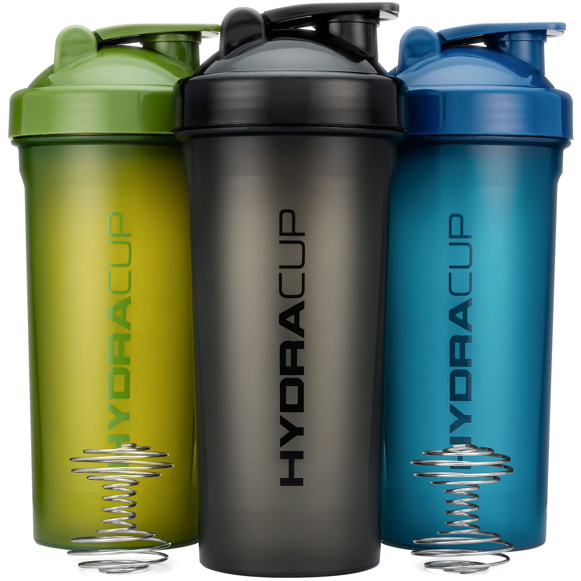 Hydra Cup [3 Pack 45 Oz Shaker Bottles For Protein Shakes, Jumbo Shaker Cups W/Ball Blender Whisk, Extra Large Shaker Bottle Wit