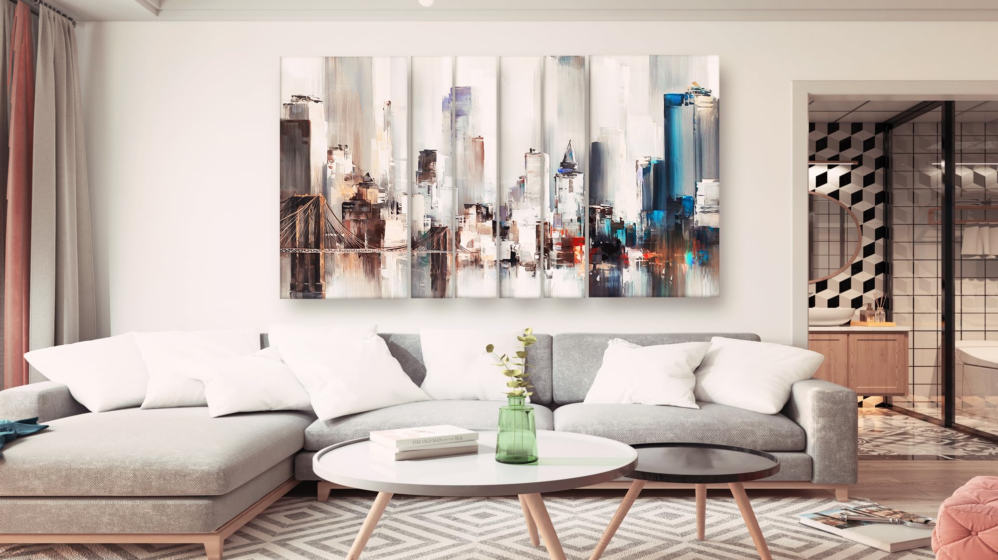 Casperme Designer Modern Art Concept Grill Big Size Wall Painting For Living Room, Bedroom, Hotels And Offices, Decorative Art P