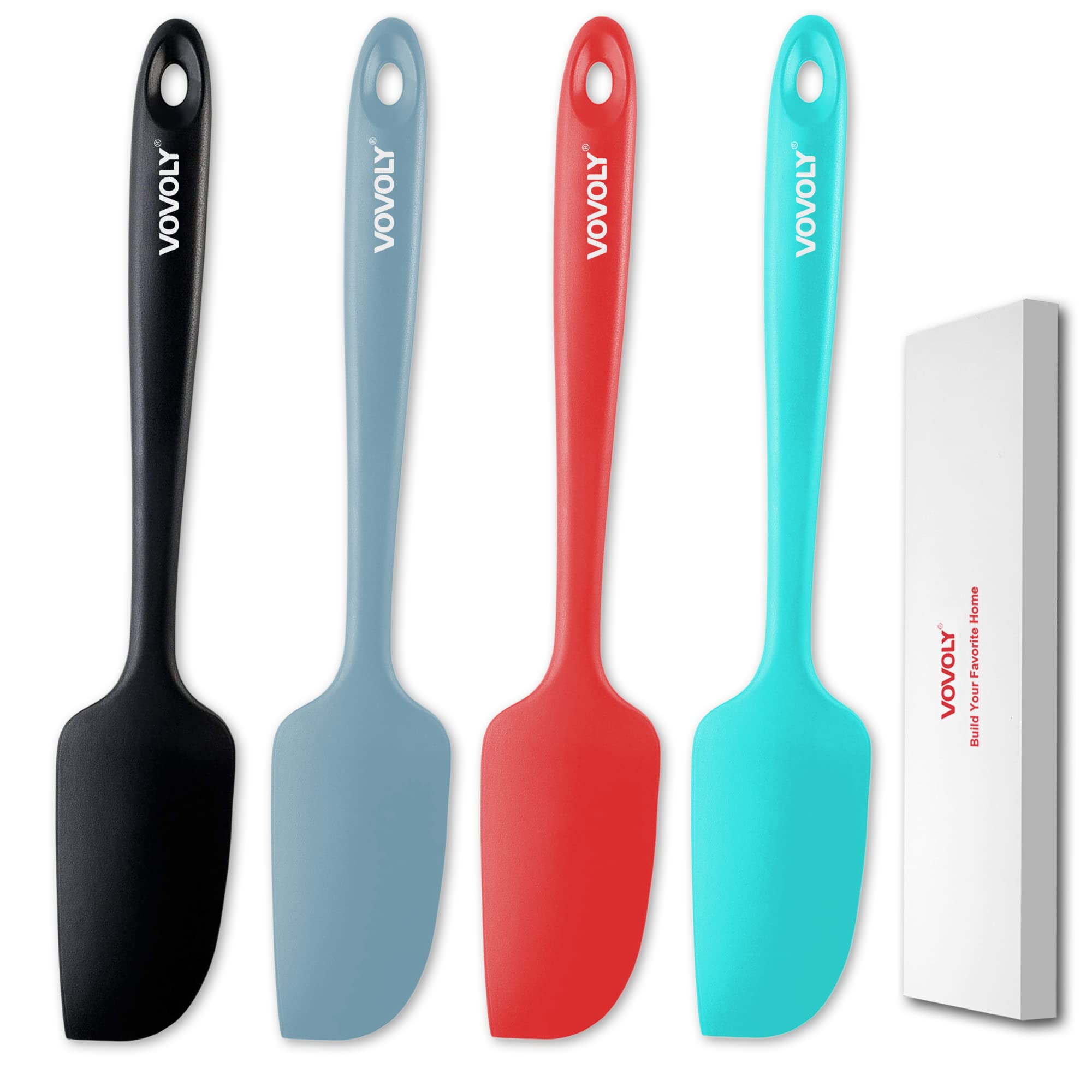 Mini Silicone Spatula - Bpa Free Pro-Grade 600F Heat-Resistant Non-Stick Small Rubber Jar Spatula - Silicone Kitchen Scraper Ute
