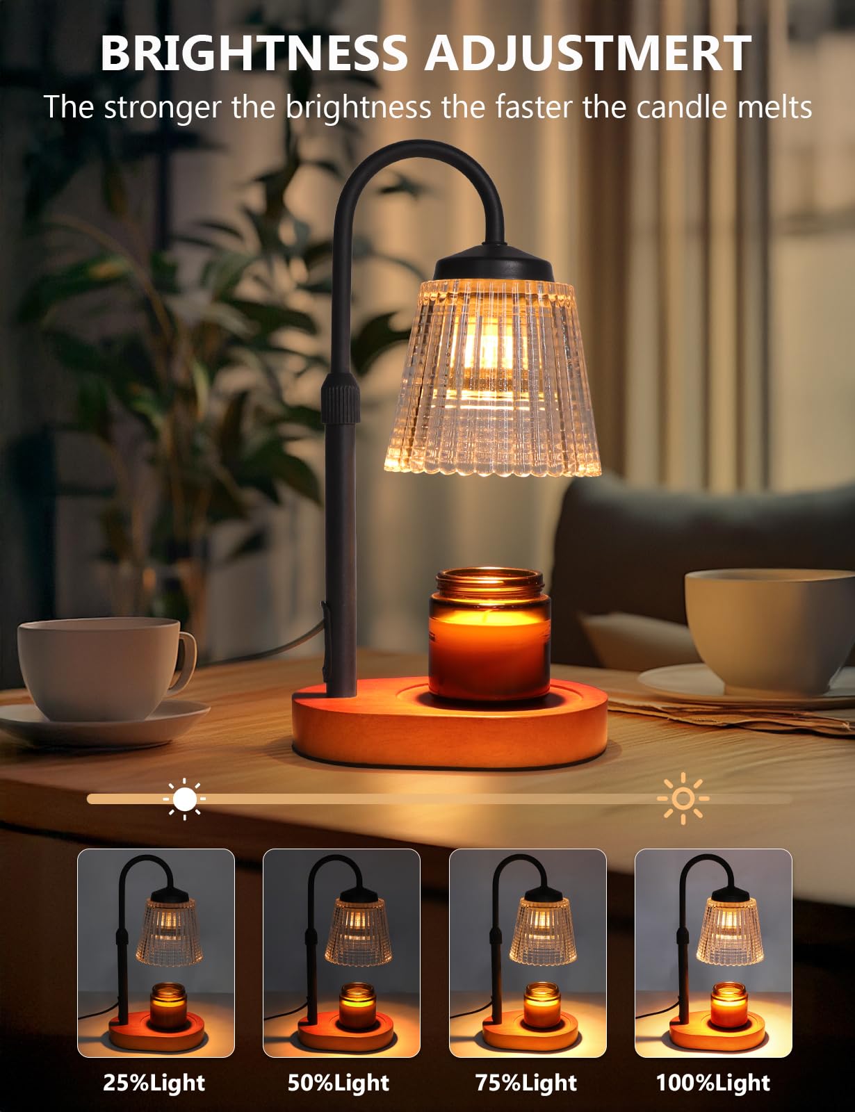 Yohonk Candle Warmer Lamp with Timer Dimmable, Adjustable Lamp Candle Warmer, Birthday Gifts for Women Mom, Wax Warmer Lamp for