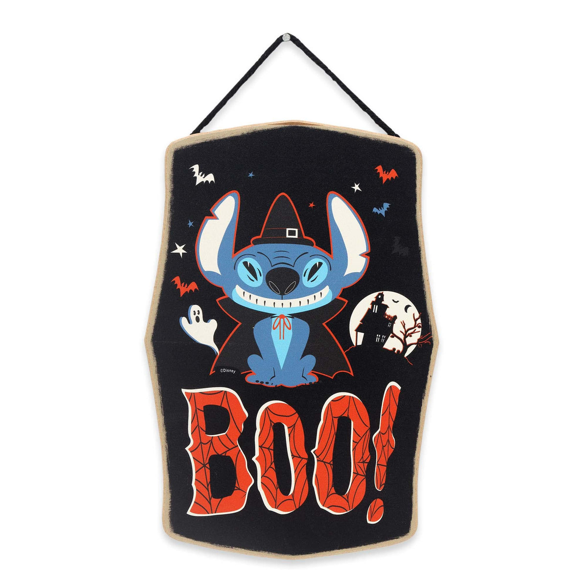 Open Road Brands Disney Lilo And Stitch Boo Hanging Halloween Wood Wal ...