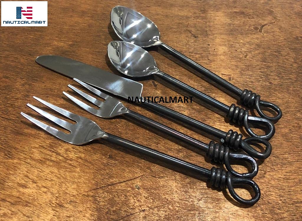 Dining Cutlery Hand Forged Stainless Steel Flatware Cutlery For Family Dinner,Hotel, Restaurant, Entertaining, Party, Buffet, Ca