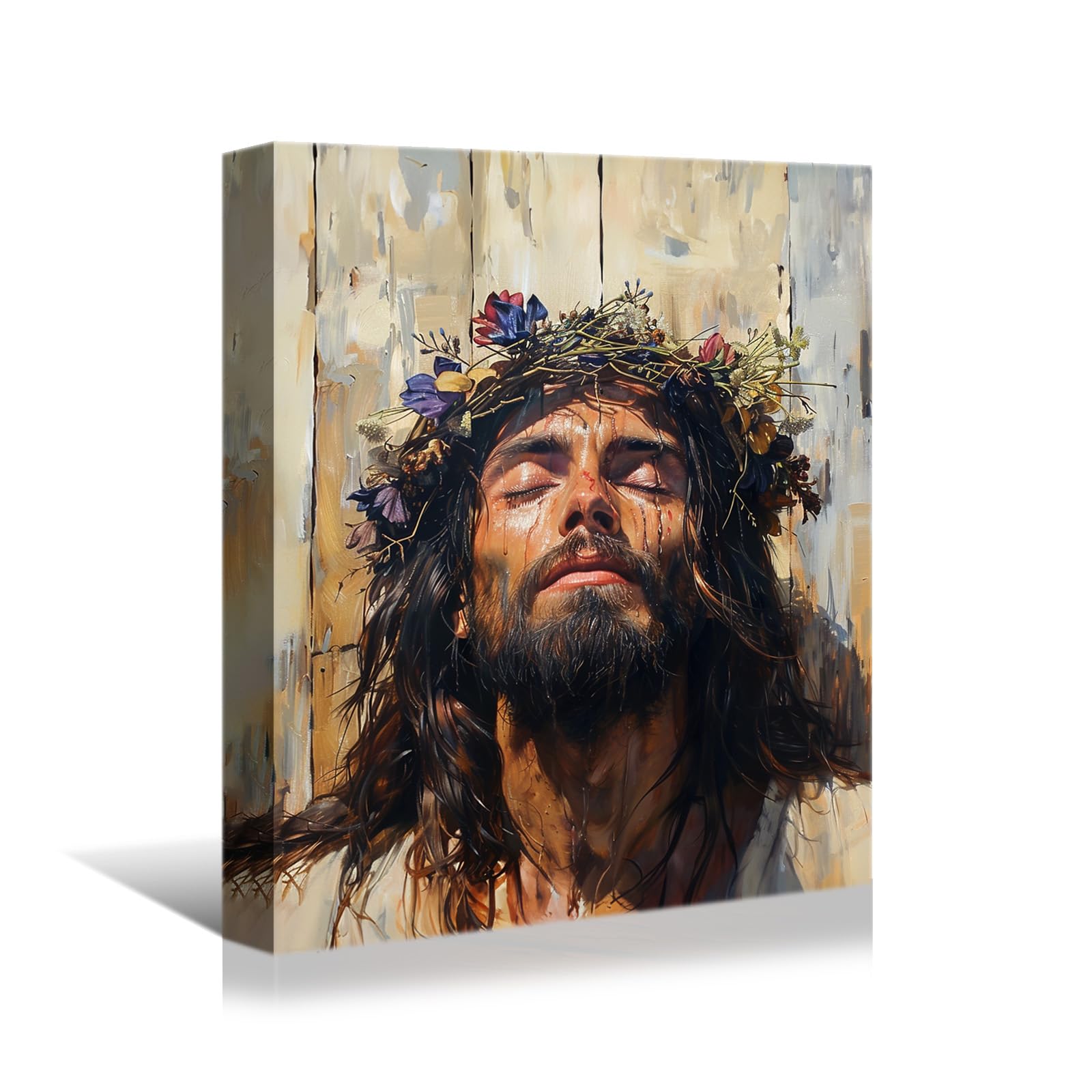 Yonica Christian Wall Art Silence Jesus Canvas Print Inspirational Wall Decor 12X18 Inch Home Decor