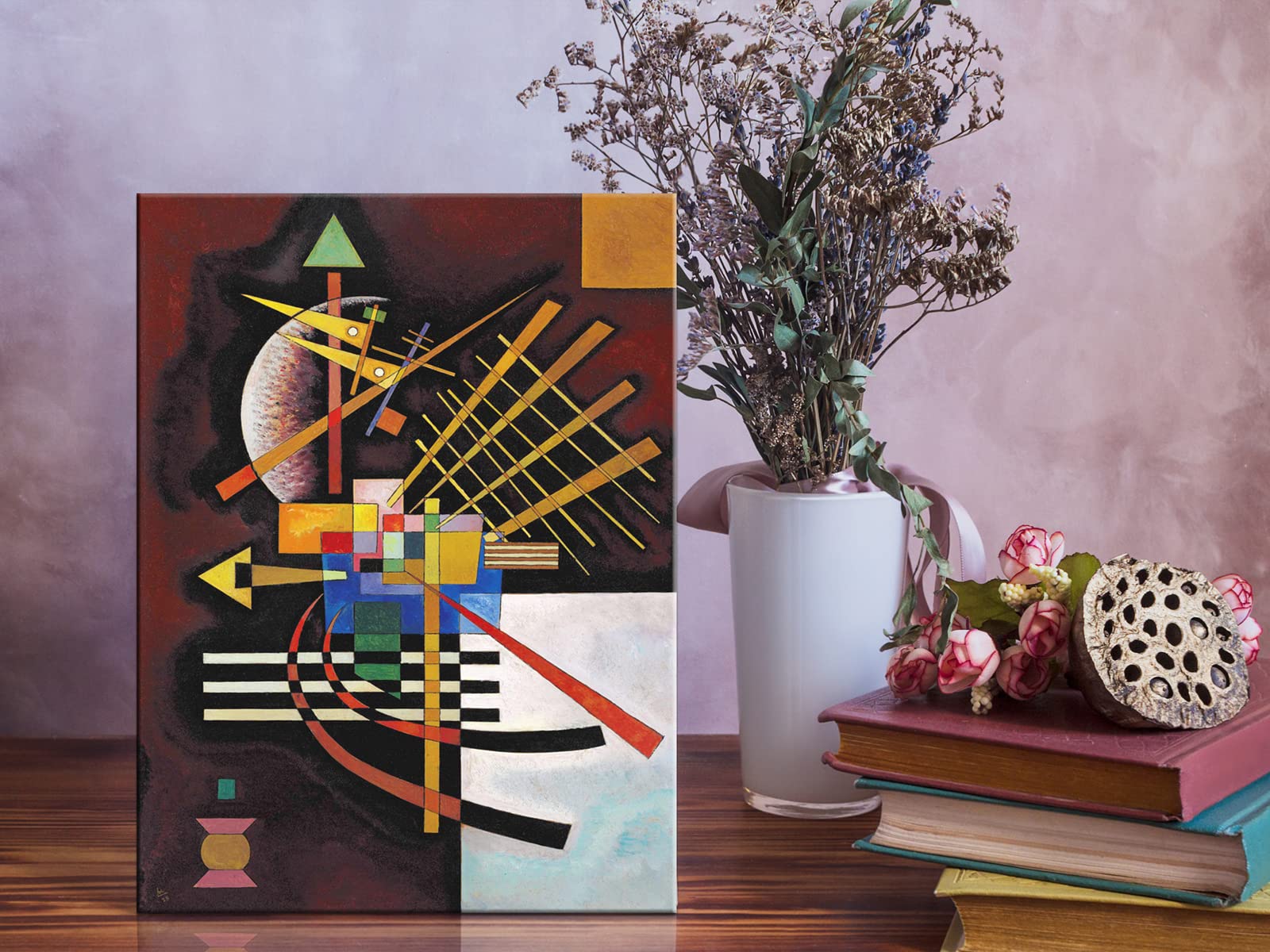 Wieco Art Canvas Prints Above And Left,1925 By Wassily Kandinsky Classic Art Reproductions Canvas Wall Art For Home Decoration
