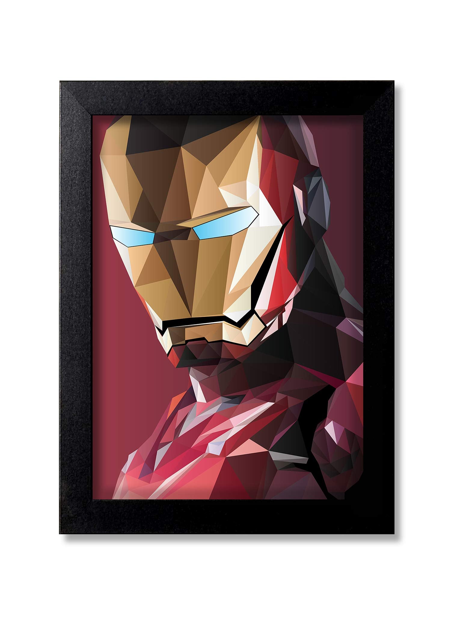 Blue Nexus BNWPC23 Movies Iron Man Wall Poster with Wall Frame and Stickers Room Art Painting Collection (Multicolour, M)