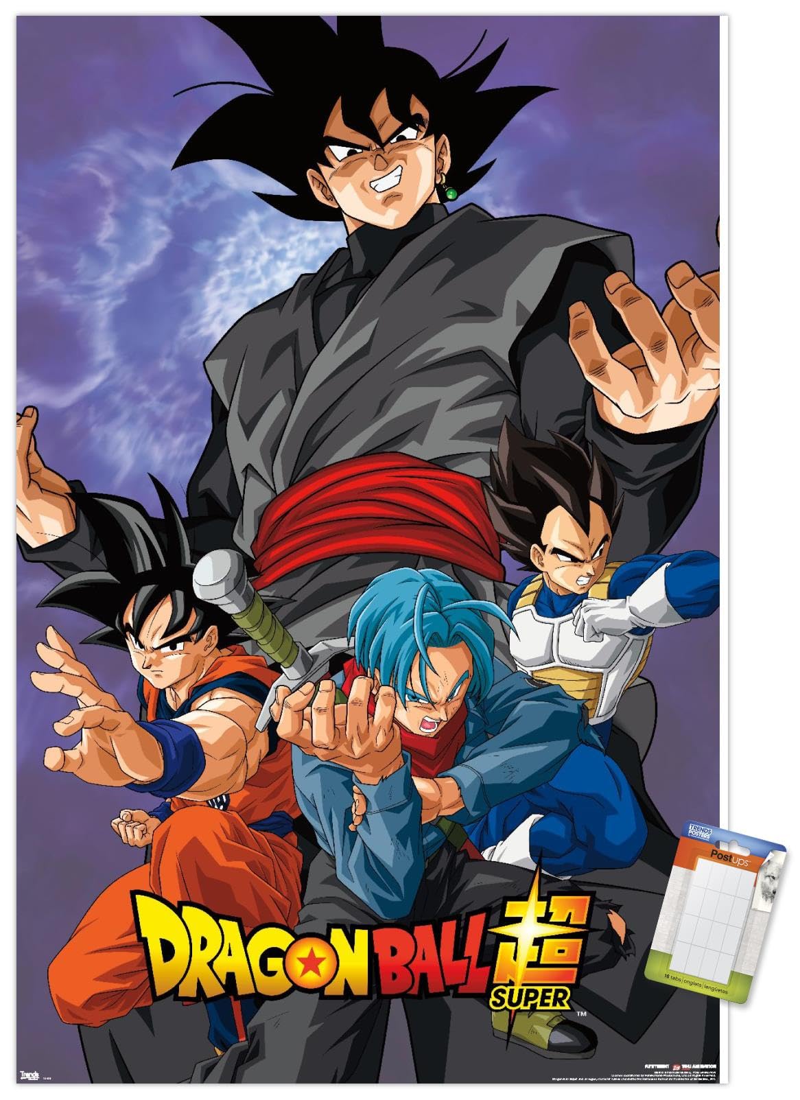 Trends International Dragon Ball: Super - Villain Wall Poster, 14.725'' X 22.375'', Premium Poster & Mount Bundle