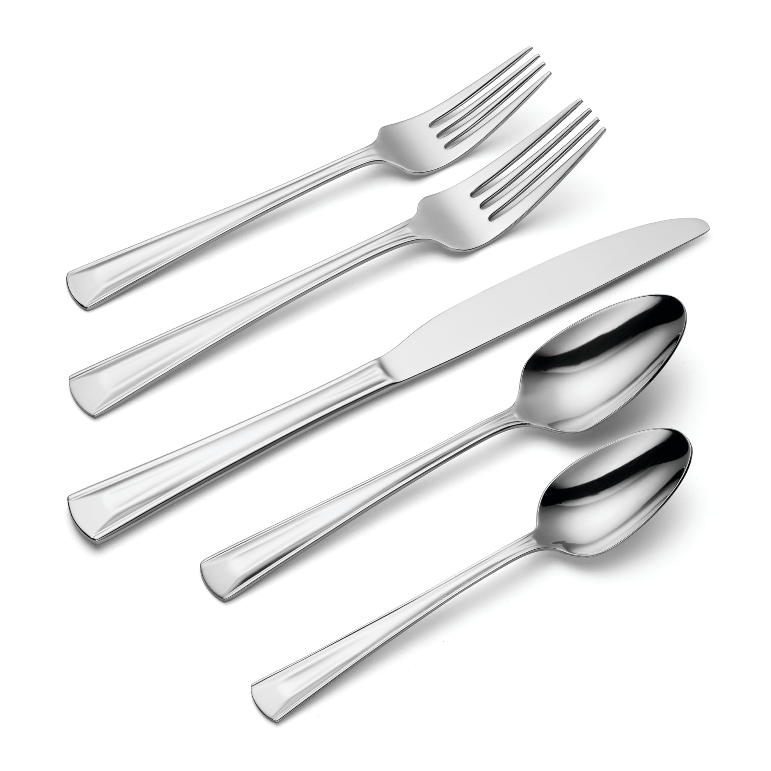 Oneida Cella 42 Piece Everyday Flatware, Service For 8, 18/0 Stainless Steel, Silverware Set
