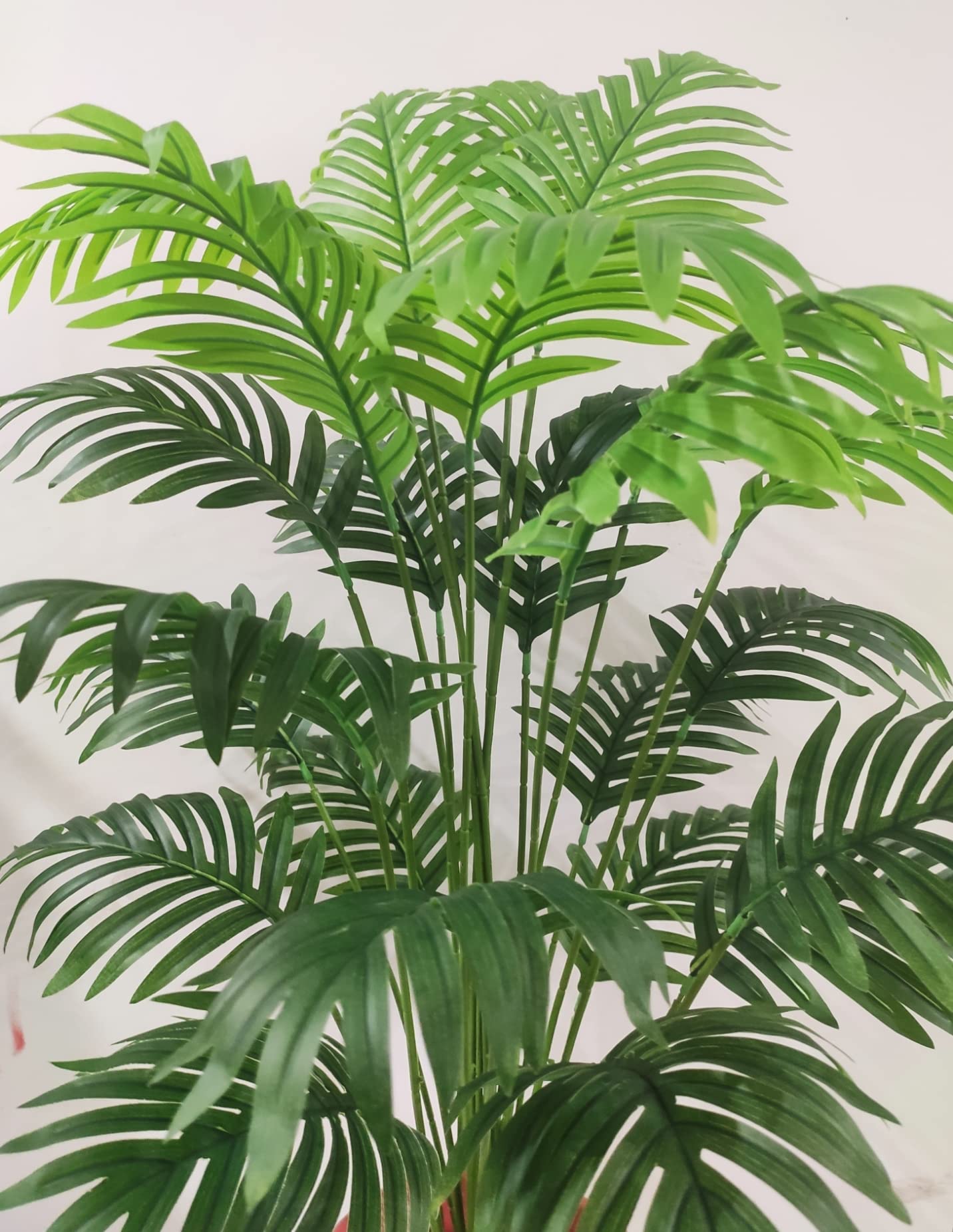 Bk Mart Polyester Natural Looking 18 Leaves Areca Palm | Ornamental Plant For Interior | Indoor Tropical Plant For Home/Shop/Off