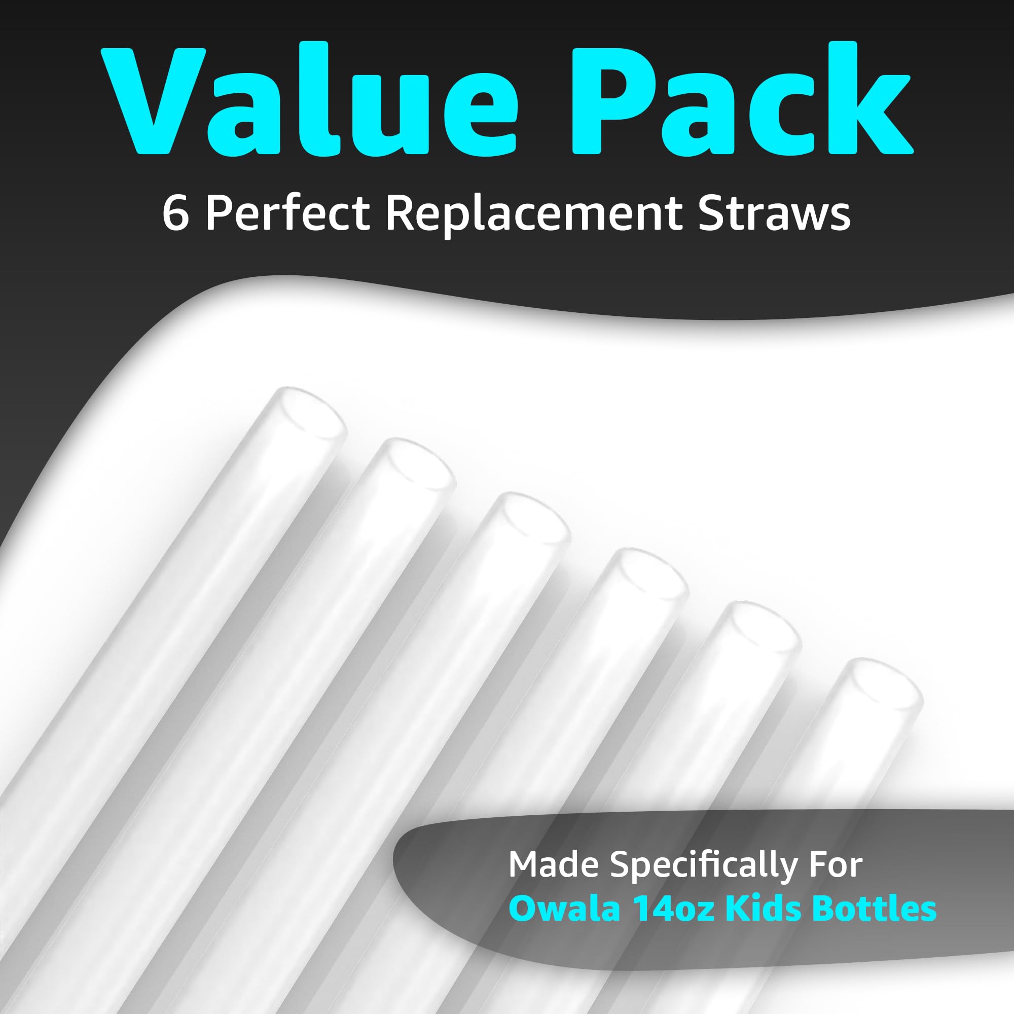 Jmoe Usa Straws For Owala 14Oz Flip Kids Water Bottles | Replacement Plastic Straw Accessories | Designed For Owala 14 Oz Kid Fl