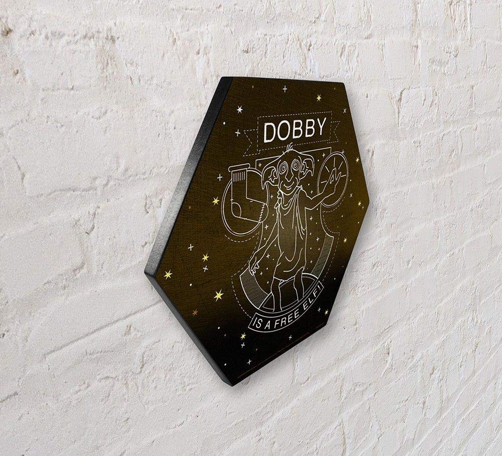 Harry Potter - Dobby Is A Free Elf - House Elf - 11.5    X 10    Hexagon Shaped Knexagon Wood Print - Hang Alone Or Connect To O