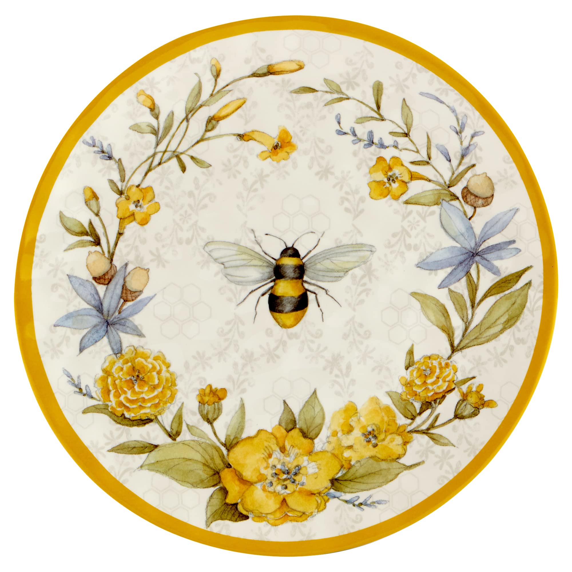Certified International Bee Sweet Melamine Dinner Plate, 11-Inch Diameter