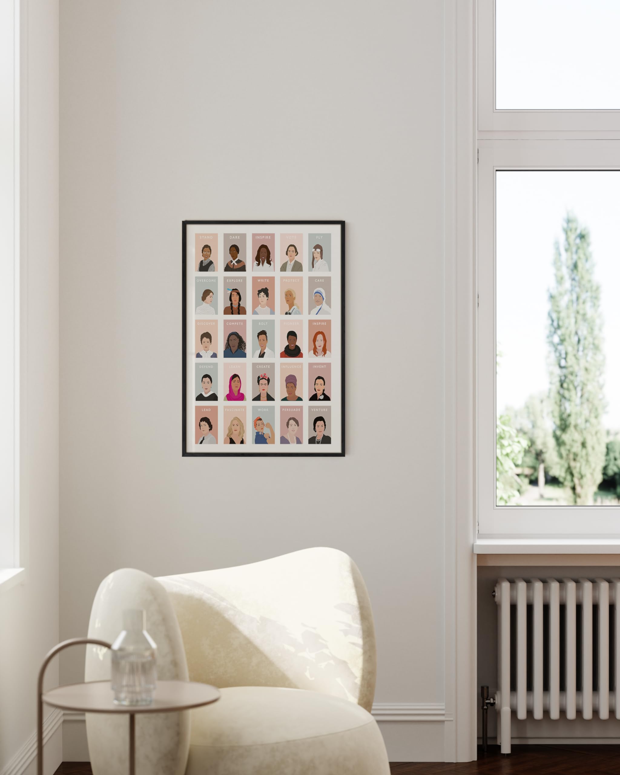 Haus And Hues Women'S History Collage Art Print Individual - 24''X36'' Inspirational Women Art - Aesthetic Feminist Wall Art And