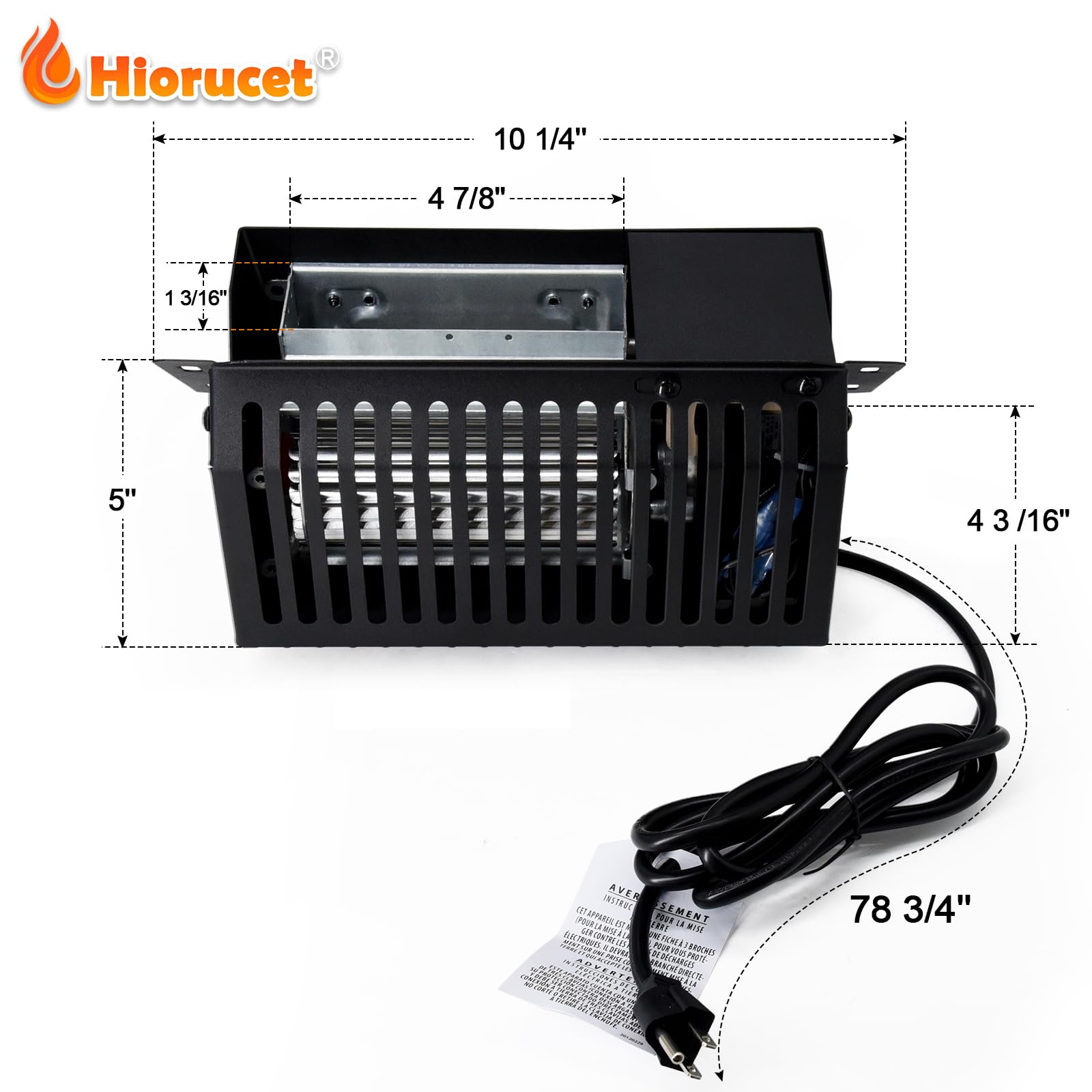 Hiorucet CB36 Wood Stove Blower for US Stove US2000E, BEC95E, Country Hearth 2000, Ashley AW1120E, Vogelzang VG820E Heartwood an