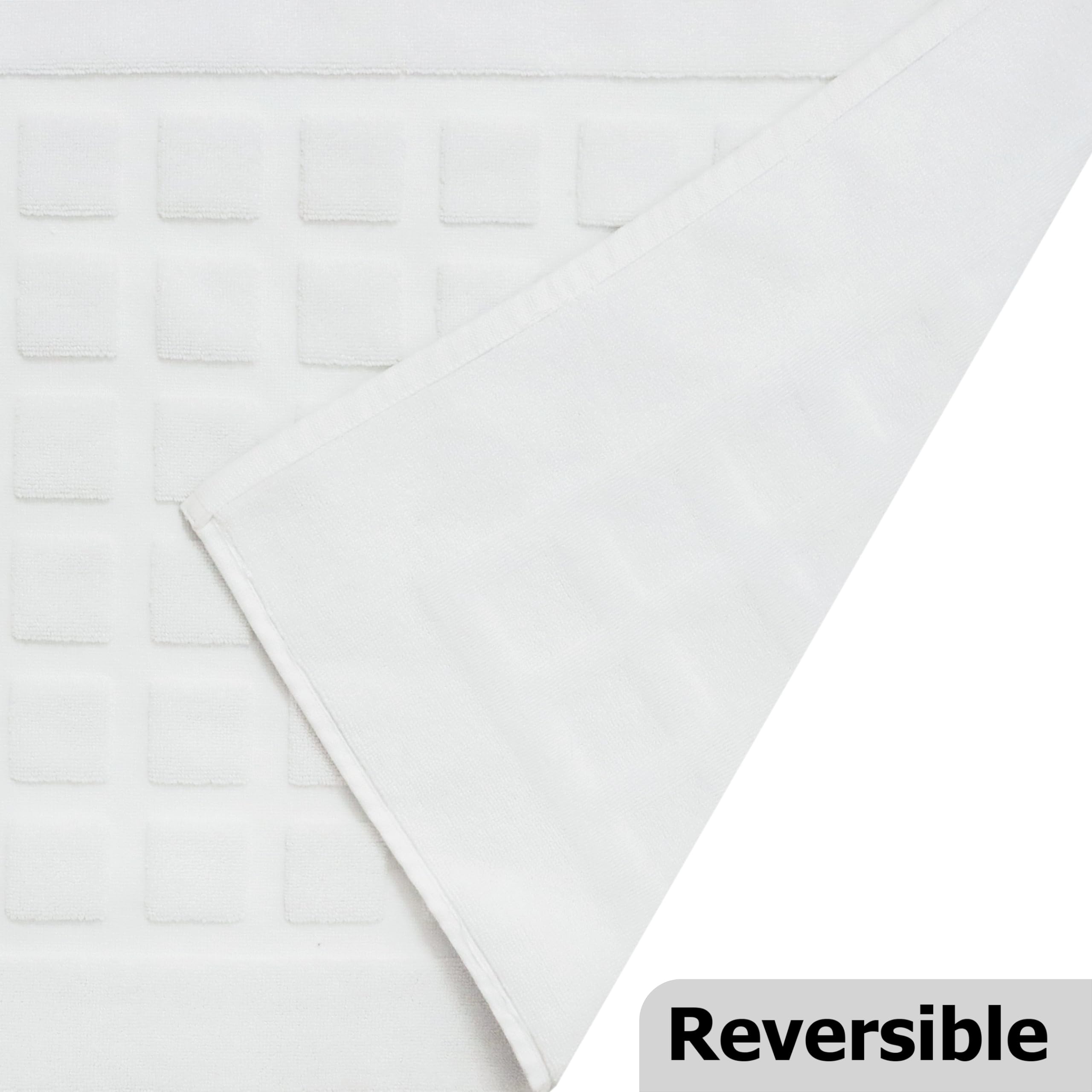 Cotton Craft Bath Tub Mat - Sculpted Tile 100% Cotton Ultra Absorbent Low Lint 1000 Gsm Luxury Bath Mat - Hotel Spa Shower Bathr