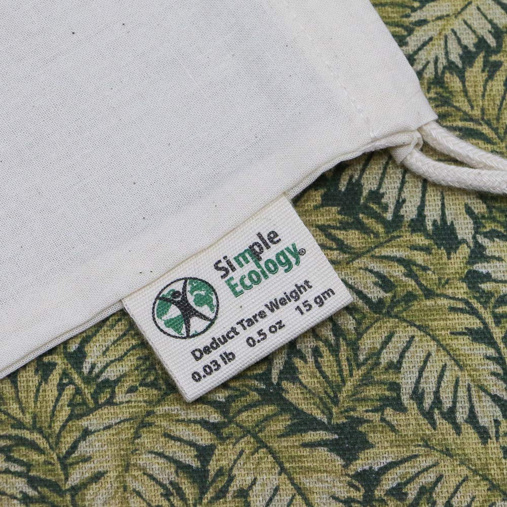 Simple Ecology Reusable Grocery Produce Shopping And Storage Bags, Organic Cotton Muslin, Xsmall 3 Pack
