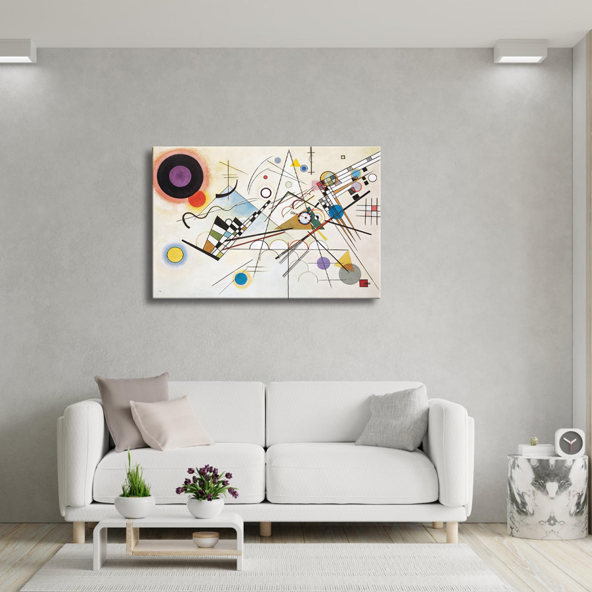 Wieco Art Large Wassily Kandinsky Composition Viii Picture Reproduction Of Famous Paintings Canvas Prints Wall Art Canvas Wall A
