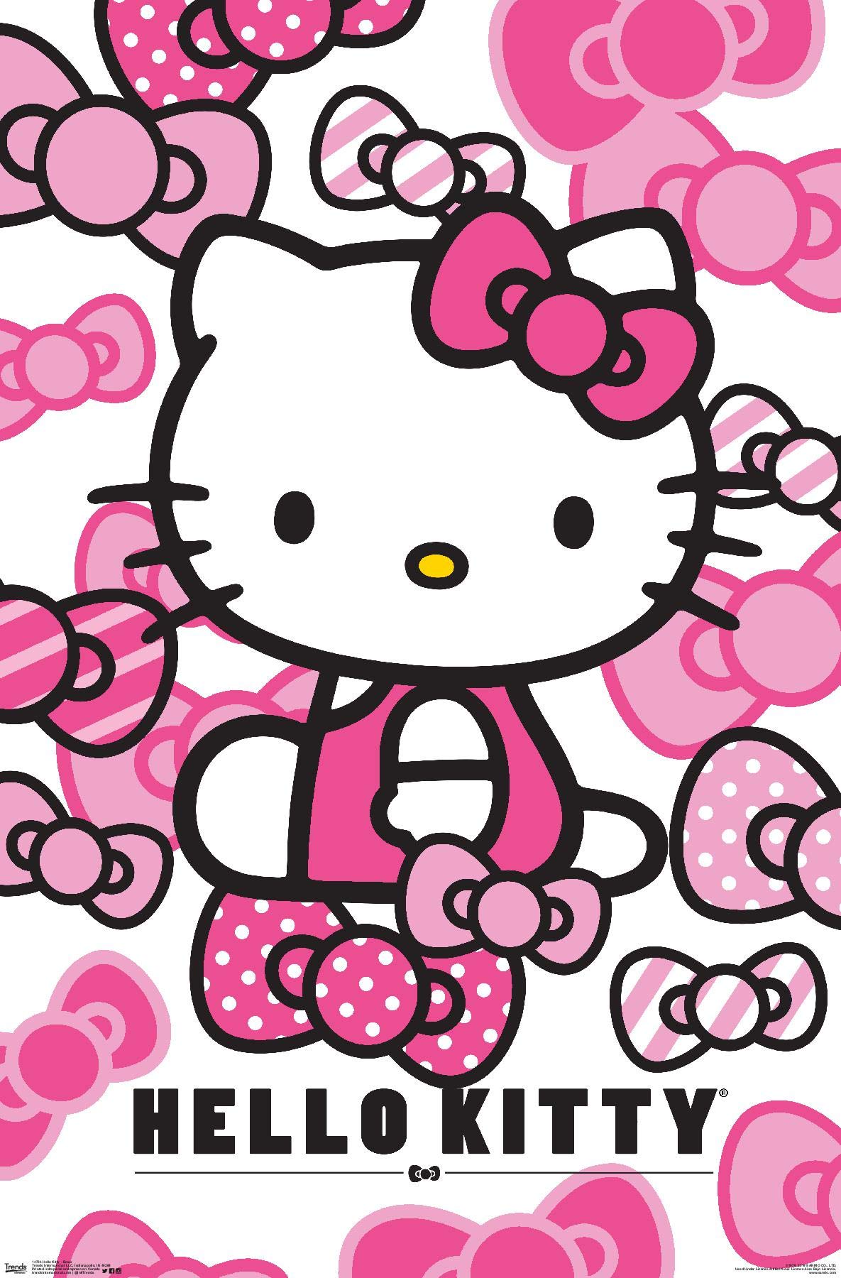 Trends International Hello Kitty - Bows Wall Poster, 22.375'' X 34'', Premium Unframed Version