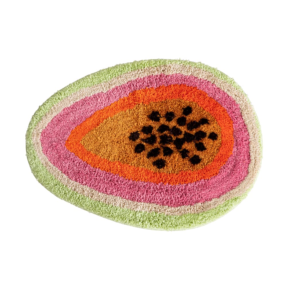 Zscyd-Yingda1992 Passion Fruit Shaped Rug Fruits Bath Mat Area Rug Non-Slip Bathroom Door Mat For Bedroom Bathroom Kitchen Carto