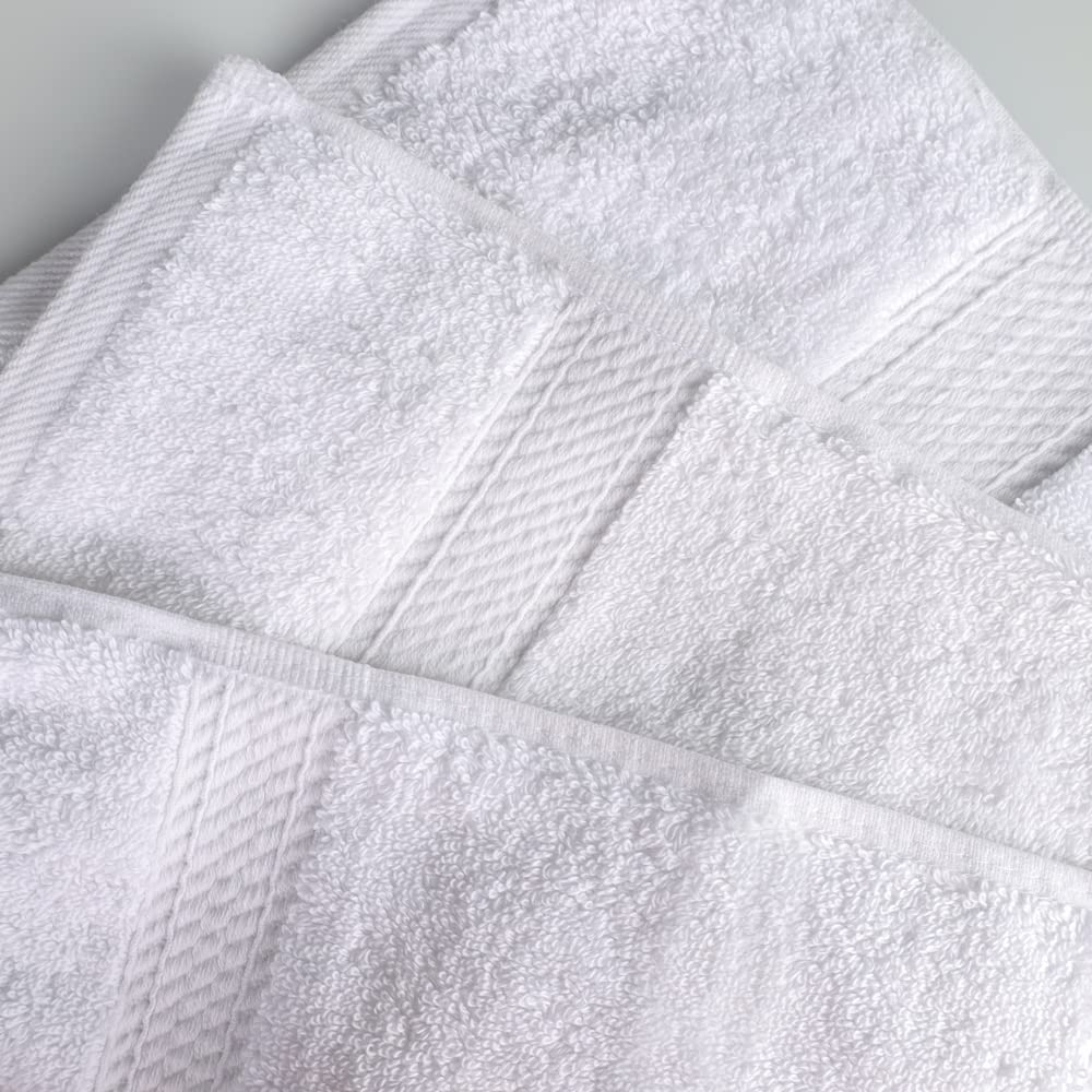 Superior Egyptian Cotton Pile Hand Towel Set Of 4, Ultra Soft Luxury Towels, Thick Plush Essentials, Absorbent Heavyweight, Gues