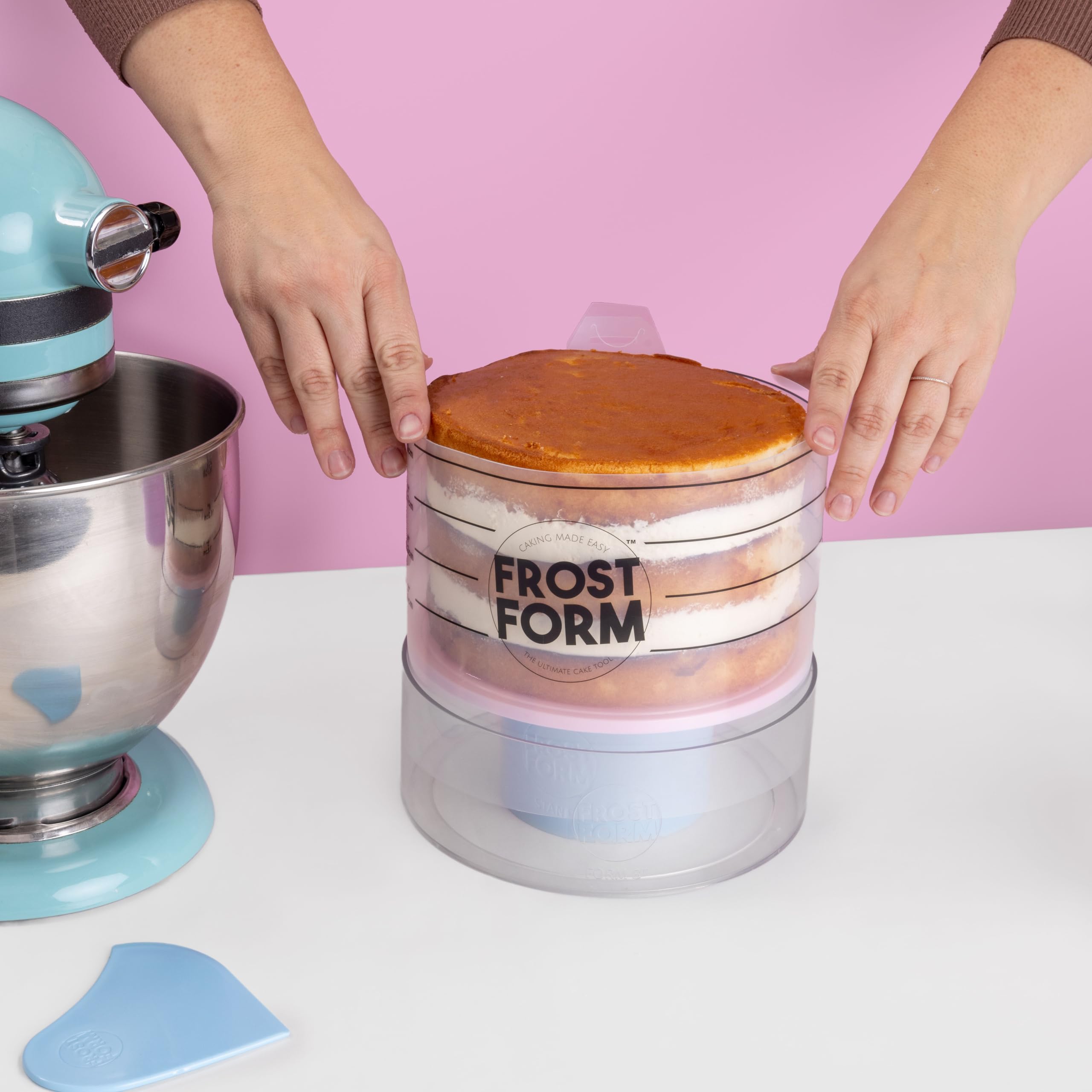 Frost Form - Starter + Kit (8 Inch) 7-Piece Set | Professional-Quality, Food-Grade Plastic | Cake Frosting | Beginners And Pros