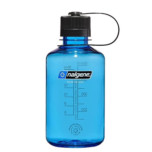 Nalgene Sustain Tritan Bpa-Free Water Bottle Made With Material Derived From 50% Plastic Waste, 16 Oz, Narrow Mouth, Slate Blue