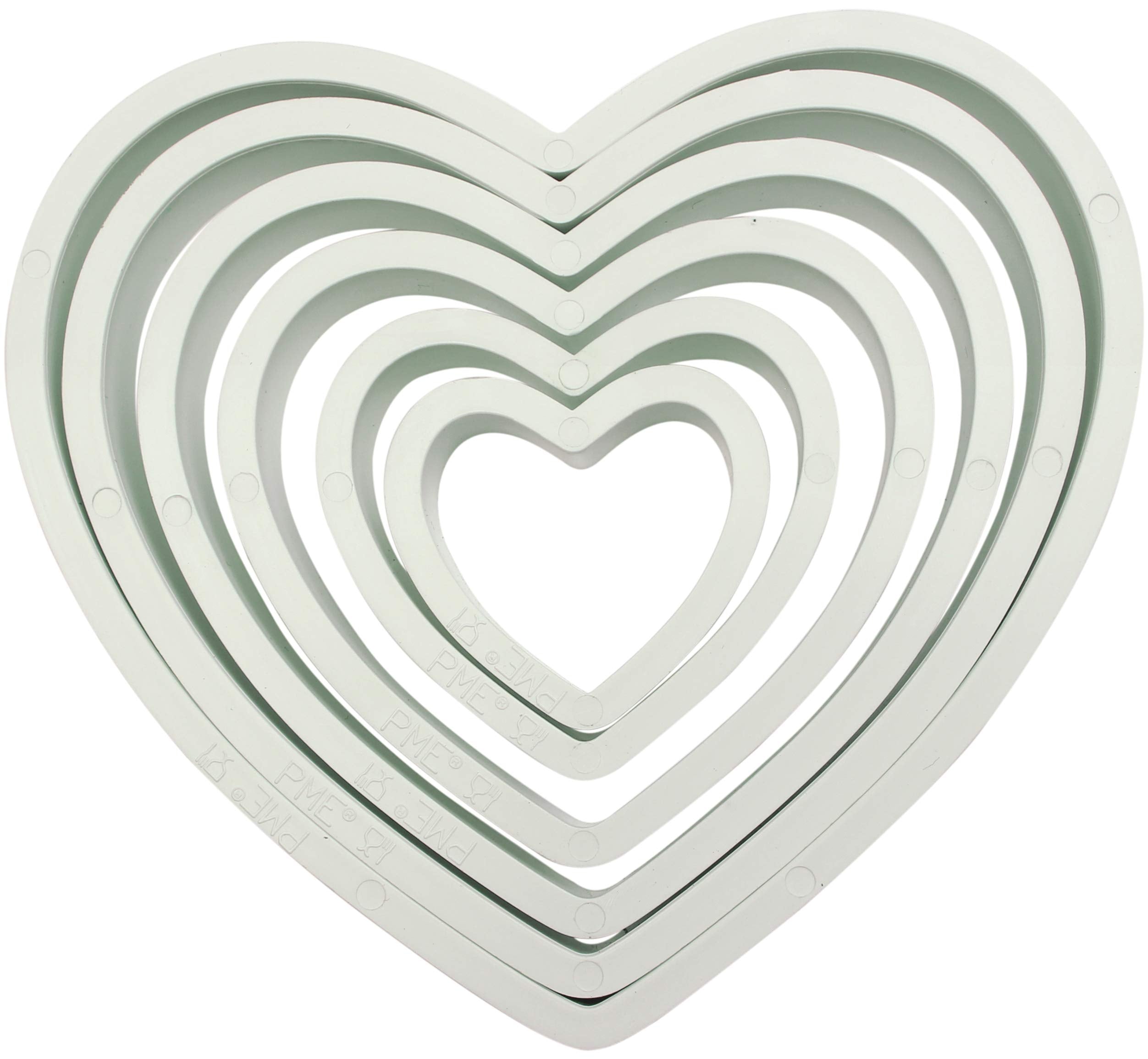 Pme Heart Cutters, For Cake Decorating, Set Of 6