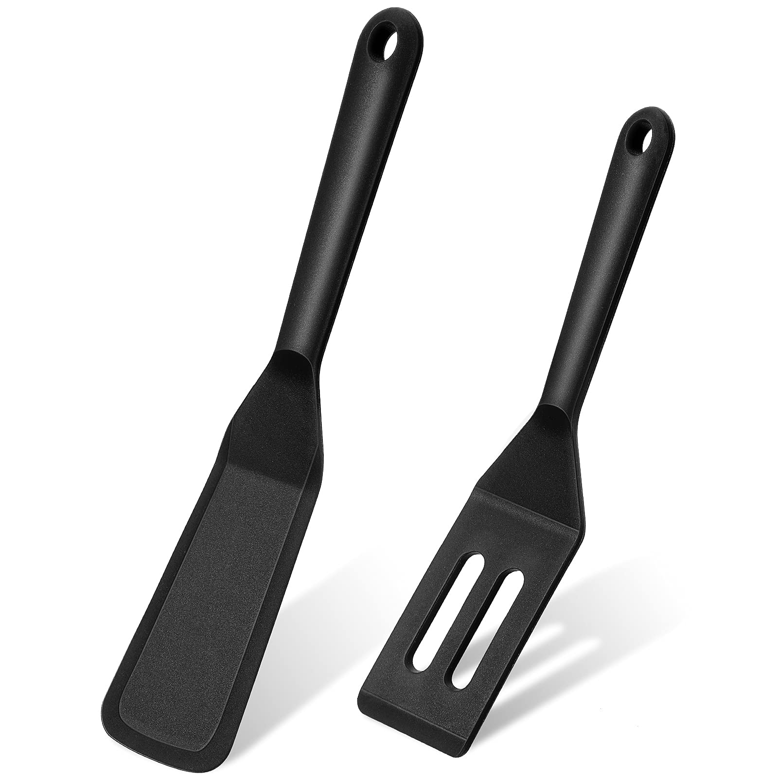 2 Pieces Mini Brownie Serving Spatula Set, Flexible Nonstick Silicone Serve Turner Slotted Cookie Spatula Silicone Square Spatul
