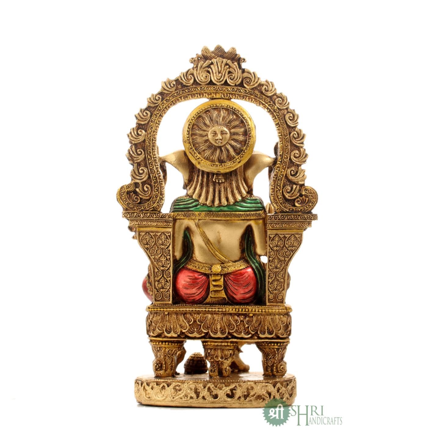 Profound Craft Resin 10 Ganesh Mehrav Copper Finish Hindu God Statue Ganpati Ganesh Idol Figurine Decoration And Pooja Gifting P