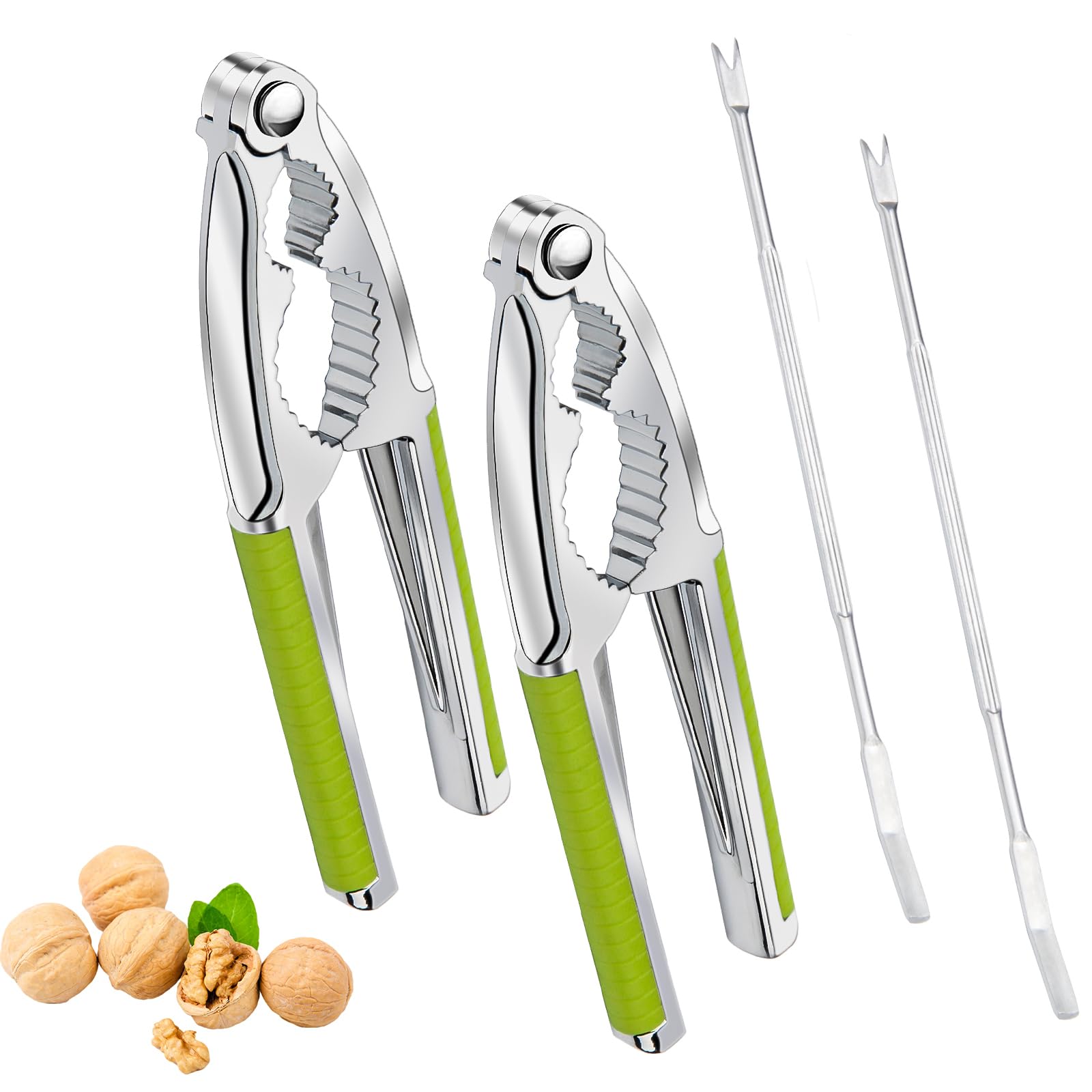 4 Pcs Walnut Cracker Tools, Windspeed Nut Crackers Three Opening Clips Nut Shell Openers Tools For Seafood Cracker, Lobster Crab