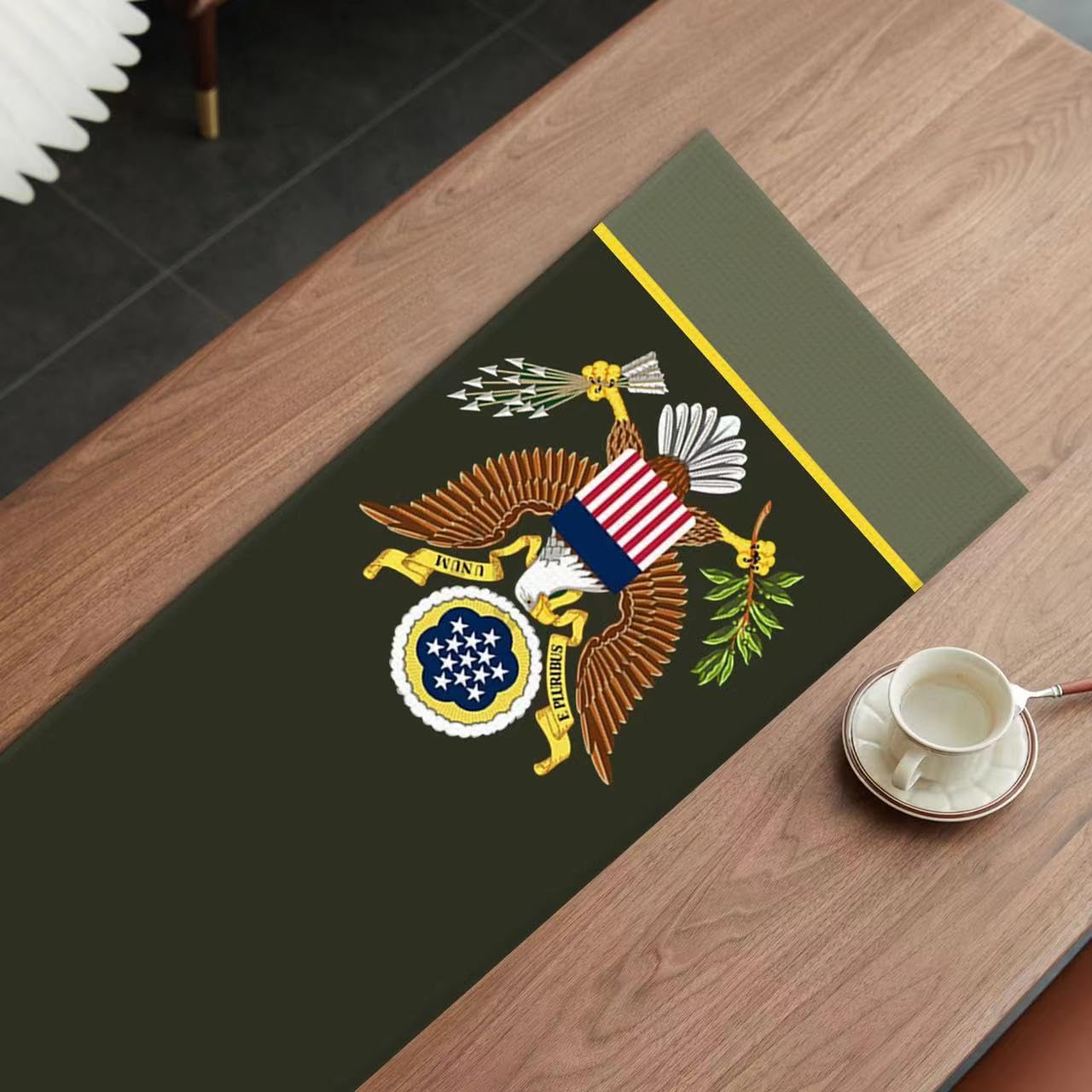 Dodelygz Patriotic Military Us Army Table Runner,Memorial Day Independence Day Veterans Day Military Us Army Theme Tablecloth Ki