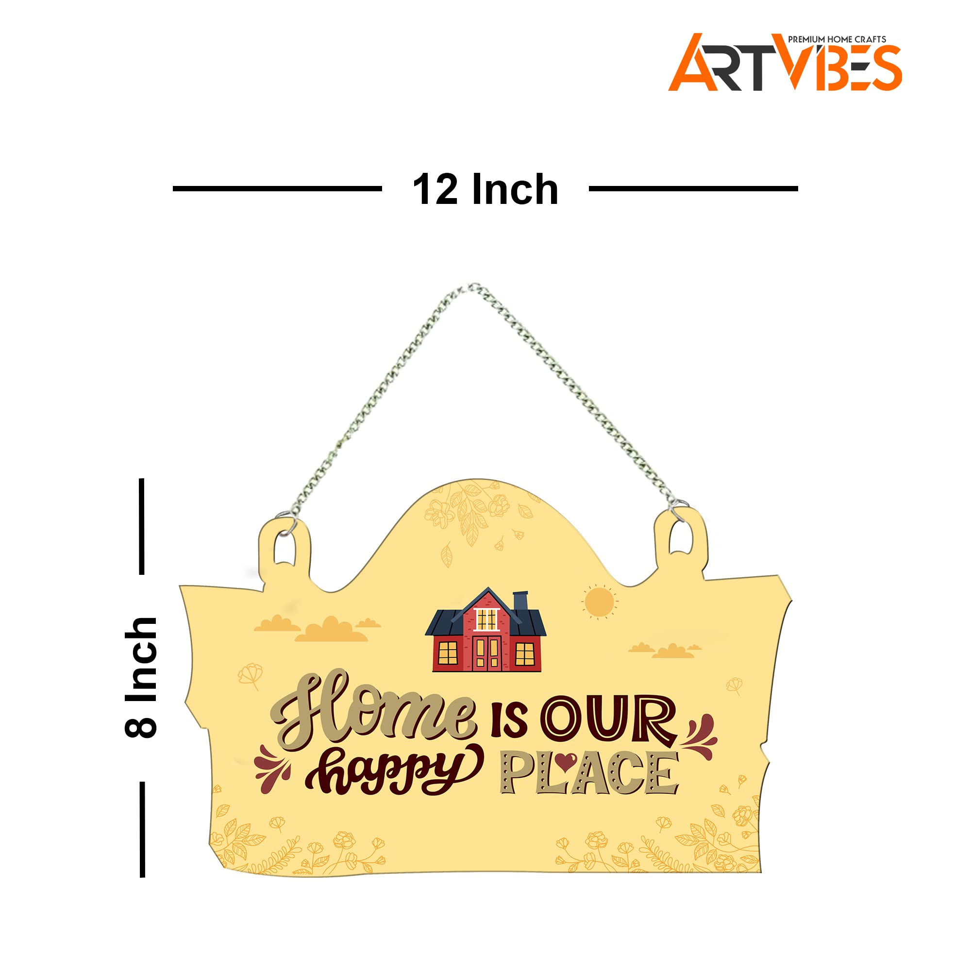 Artvibes Loving Home Quotes Wooden Wall Hanger for Home Decor | Office | Gifts | Bedroom | Wall Art for Living Room Wall | Decor