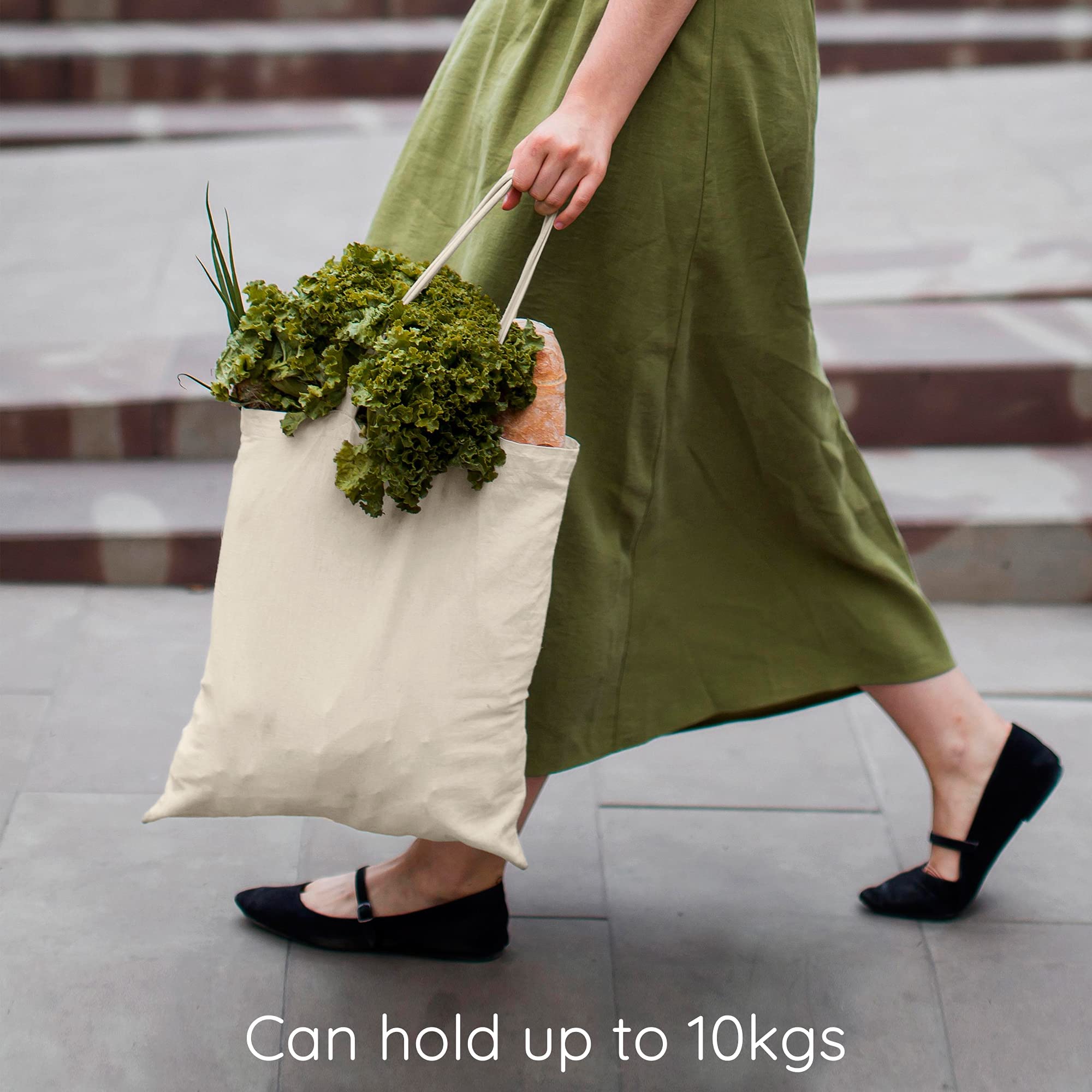 Eco Right Canvas Tote Bag For Women, Reusable Grocery Bags, Cute Tote Bags Aesthetic For Christmas Gifts, Shopping Beach