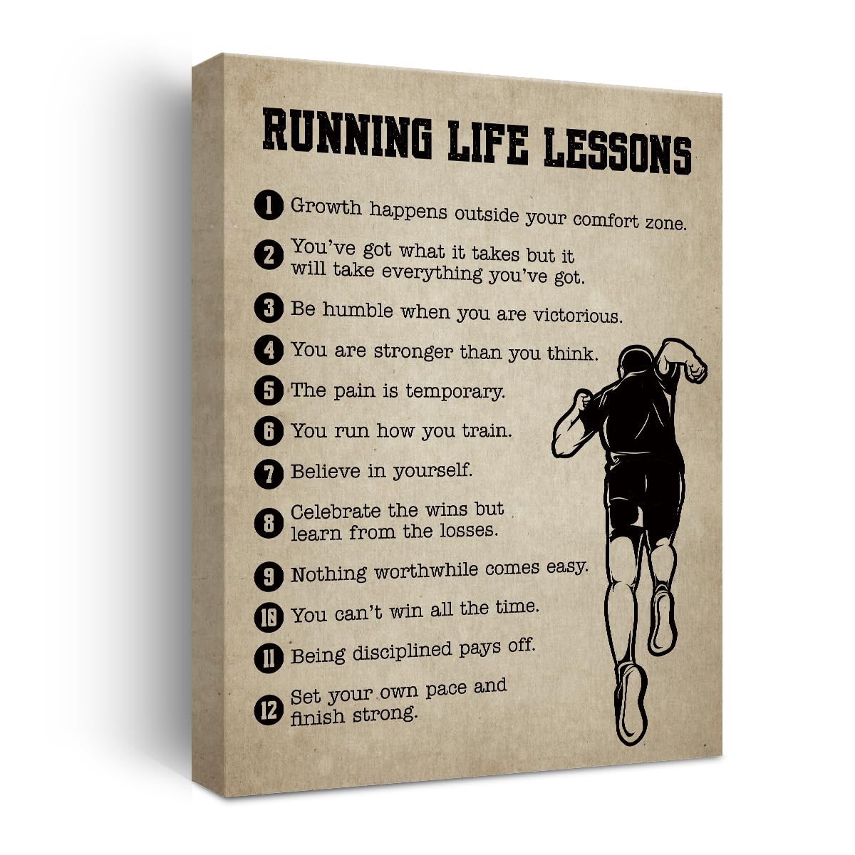 Running Gifts Inspirational Wall Decor Canvas Wall Art Artwork Runner Framed Art Paintings Running Posters For Marathon Runner A