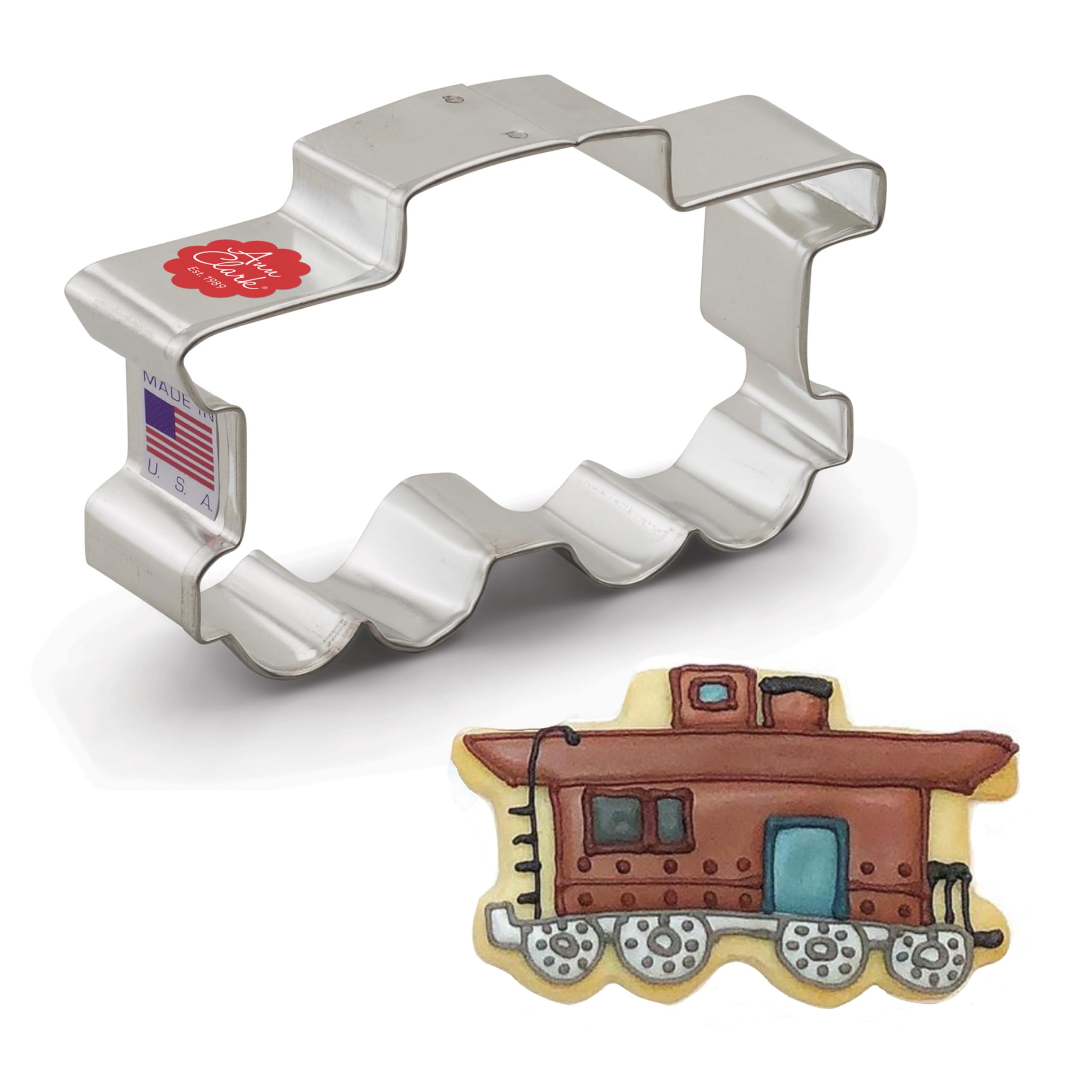 Train Caboose Cookie Cutter 4.25'' Made In Usa By Ann Clark