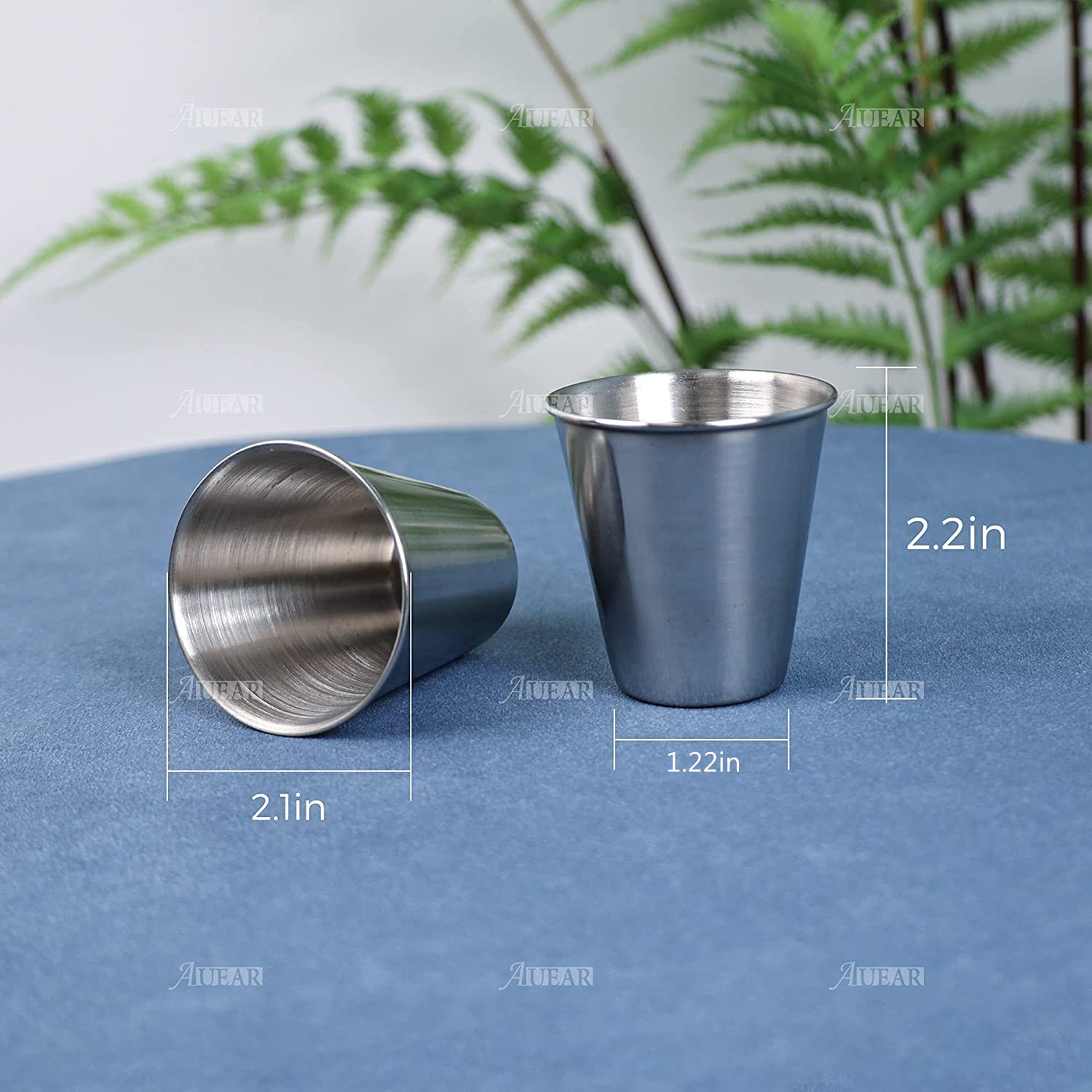 Auear, 6 Pack 2 Oz Stainless Steel Shot Glass Espresso Shot Cups Barware Drinking Vessel For Bar Home Restaurant