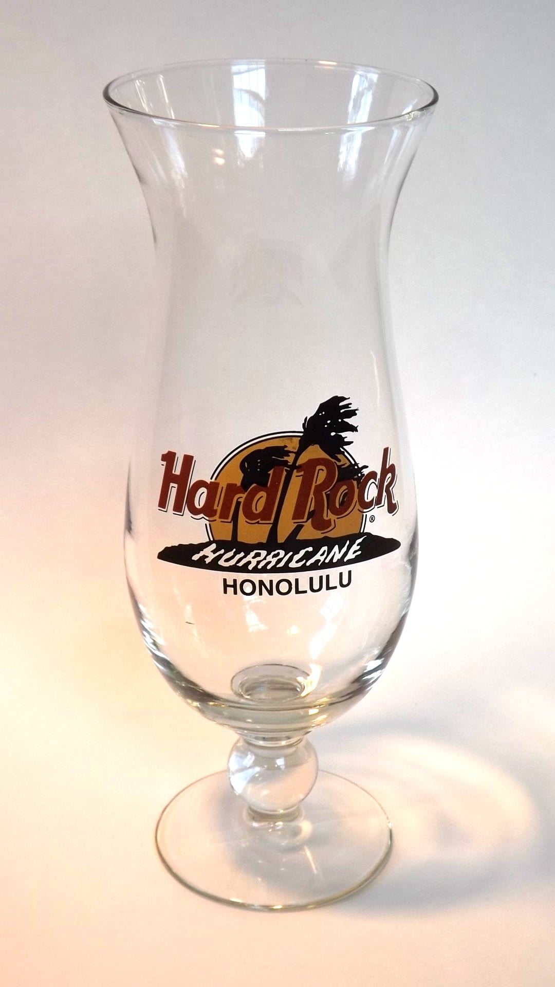 Hard Rock Cafe '' Honolulu '' Pilsner Hurricane Glass - 9 1/4''